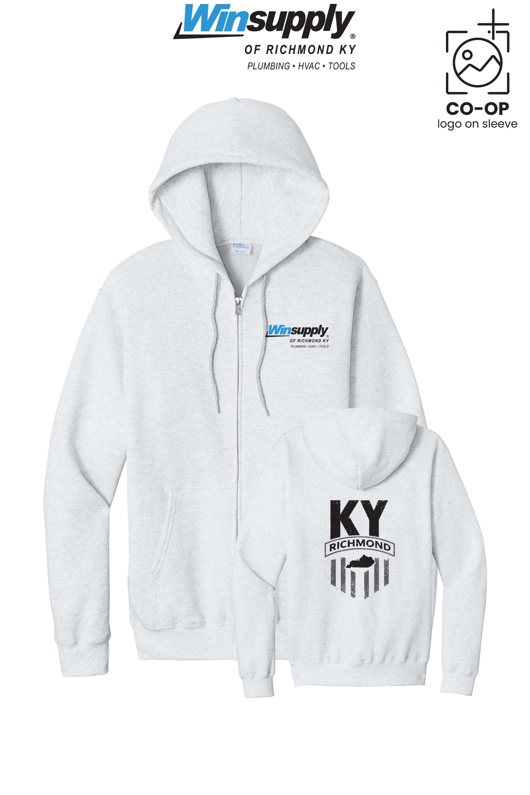 Port & Co™ Core Fleece Full-Zip Hooded Sweatshirt - Winsupply of Richmond KY