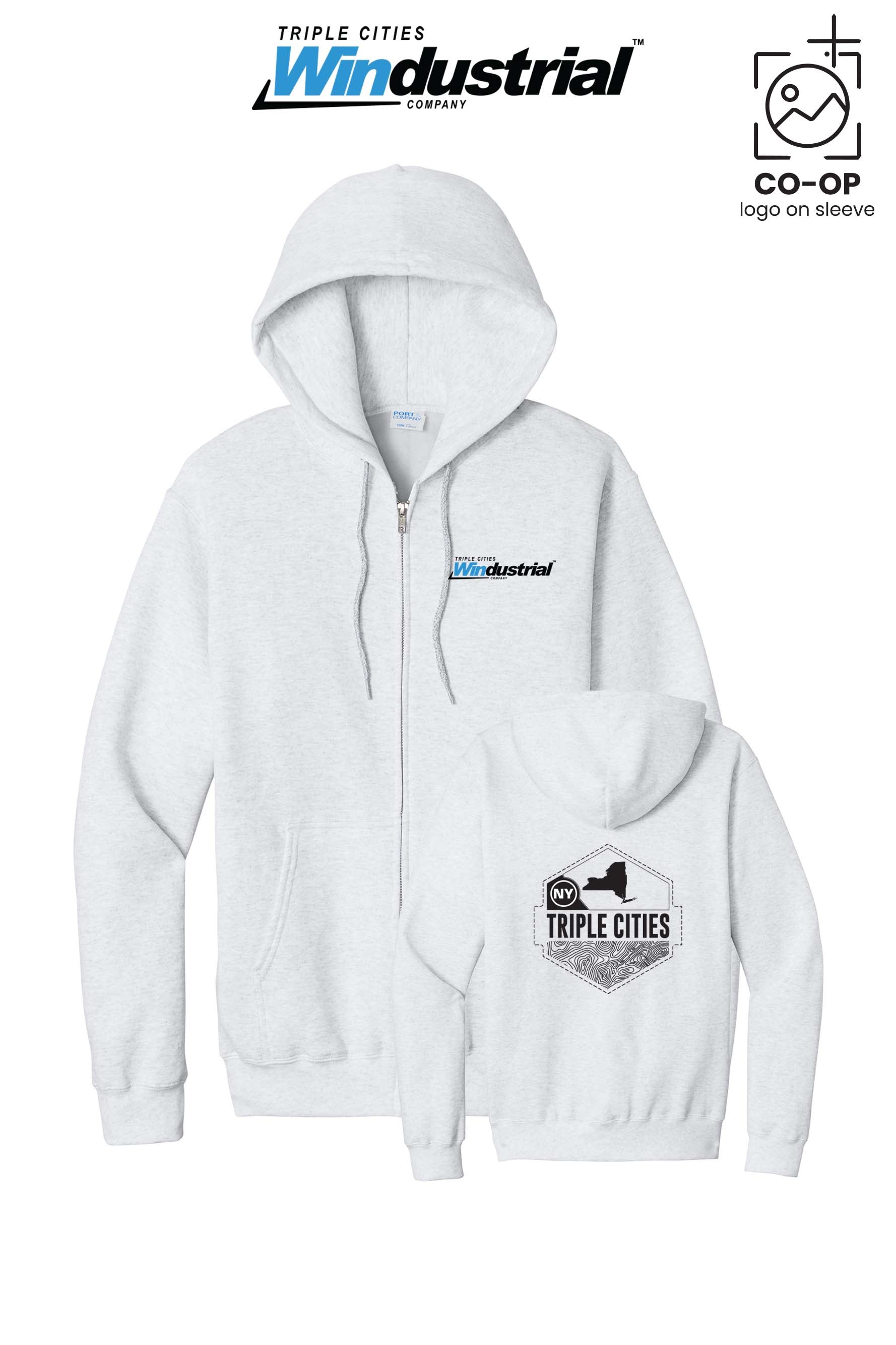 Port & Co™ Core Fleece Full-Zip Hooded Sweatshirt - Windustrial Triple Cities
