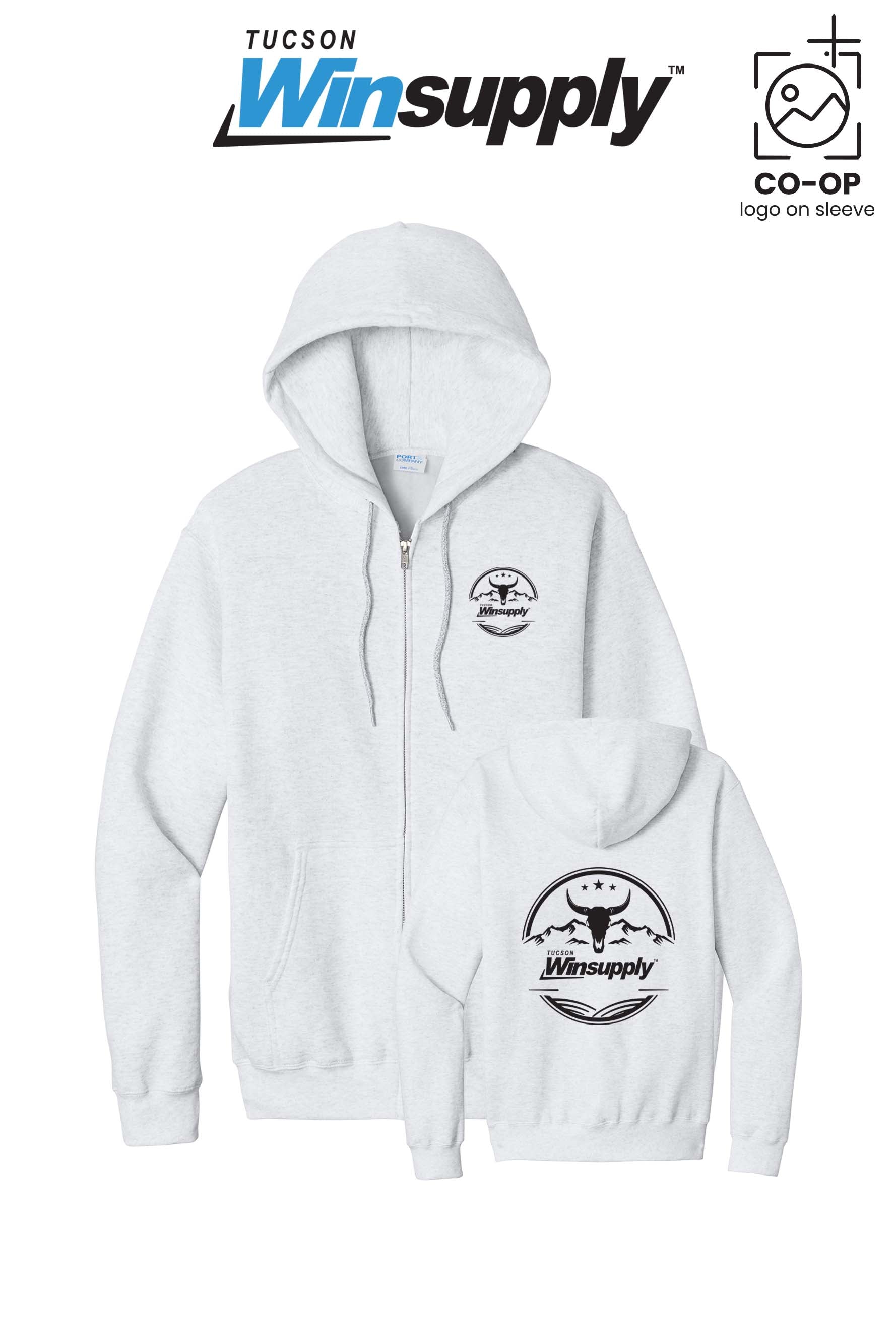 Port & Co™ Core Fleece Full-Zip Hooded Sweatshirt - Winsupply Tucson AZ