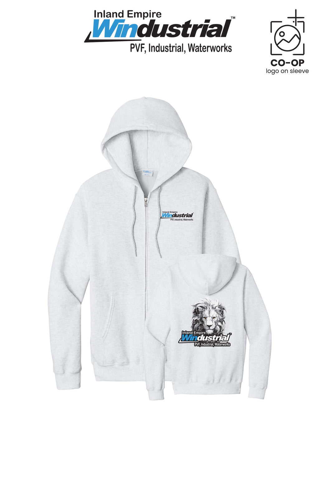 Port & Co™ Core Fleece Full-Zip Hooded Sweatshirt - Inland Empire Windustrial