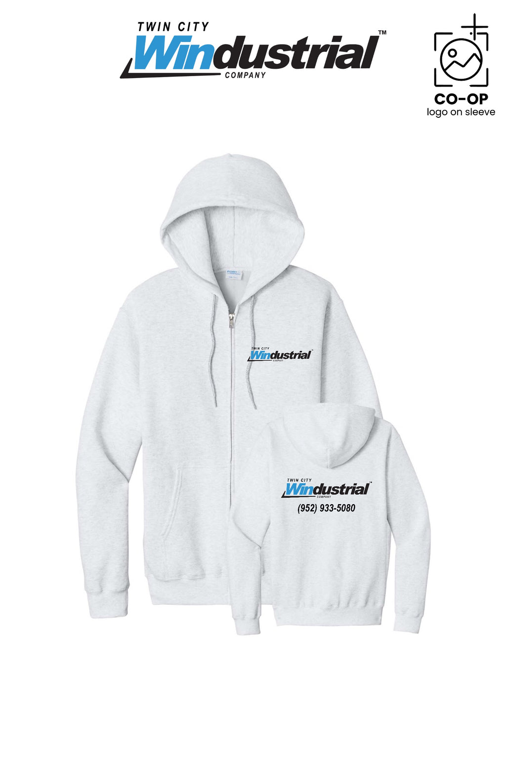 Port & Co™ Core Fleece Full-Zip Hooded Sweatshirt - Twin City Windustrial