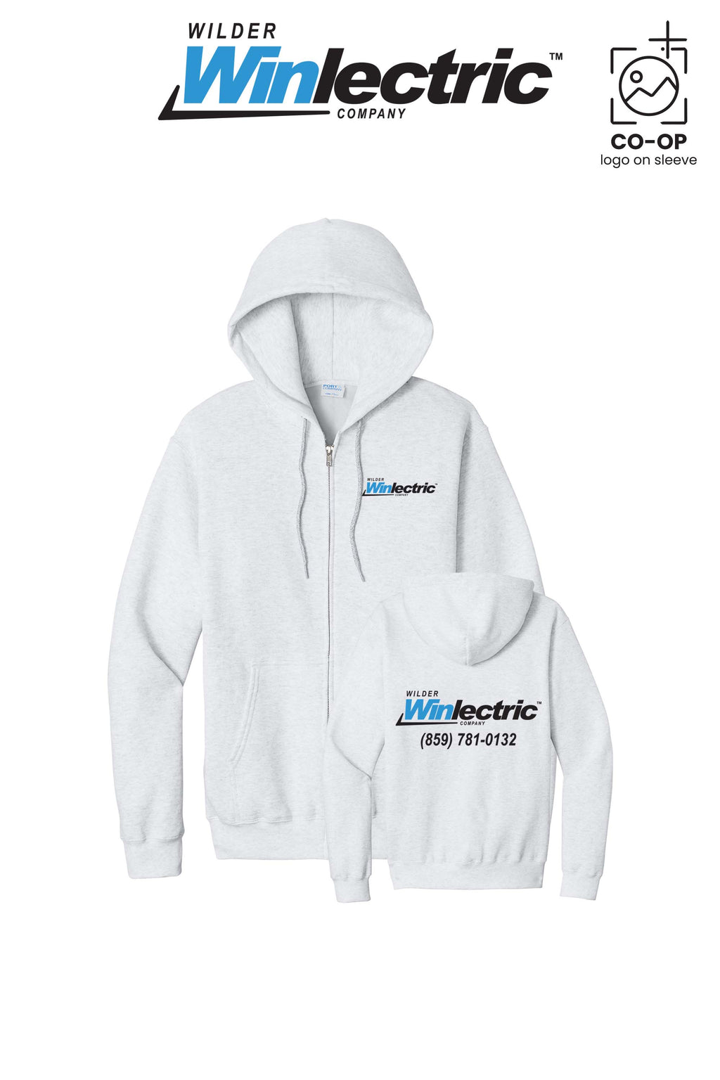 Port & Co™ Core Fleece Full-Zip Hooded Sweatshirt - Wilder Winlectric