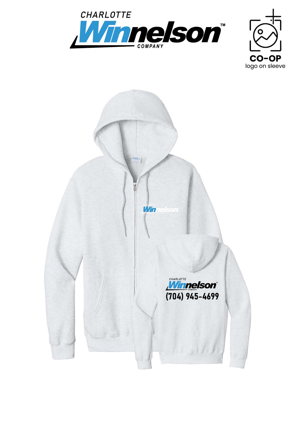 Port & Co™ Core Fleece Full-Zip Hooded Sweatshirt - Charlotte Winnelson