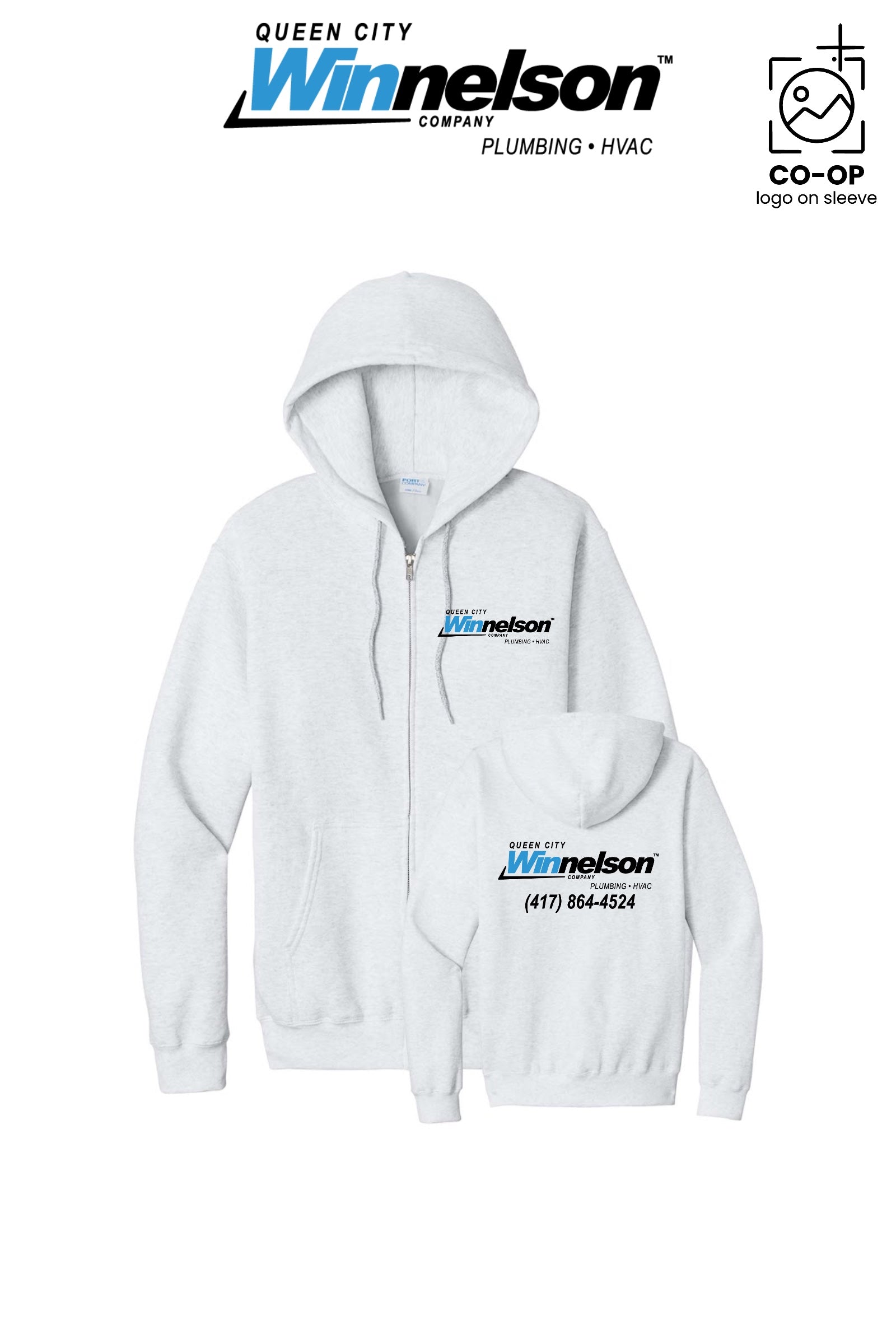 Port & Co™ Core Fleece Full-Zip Hooded Sweatshirt - Queen City Winnelson
