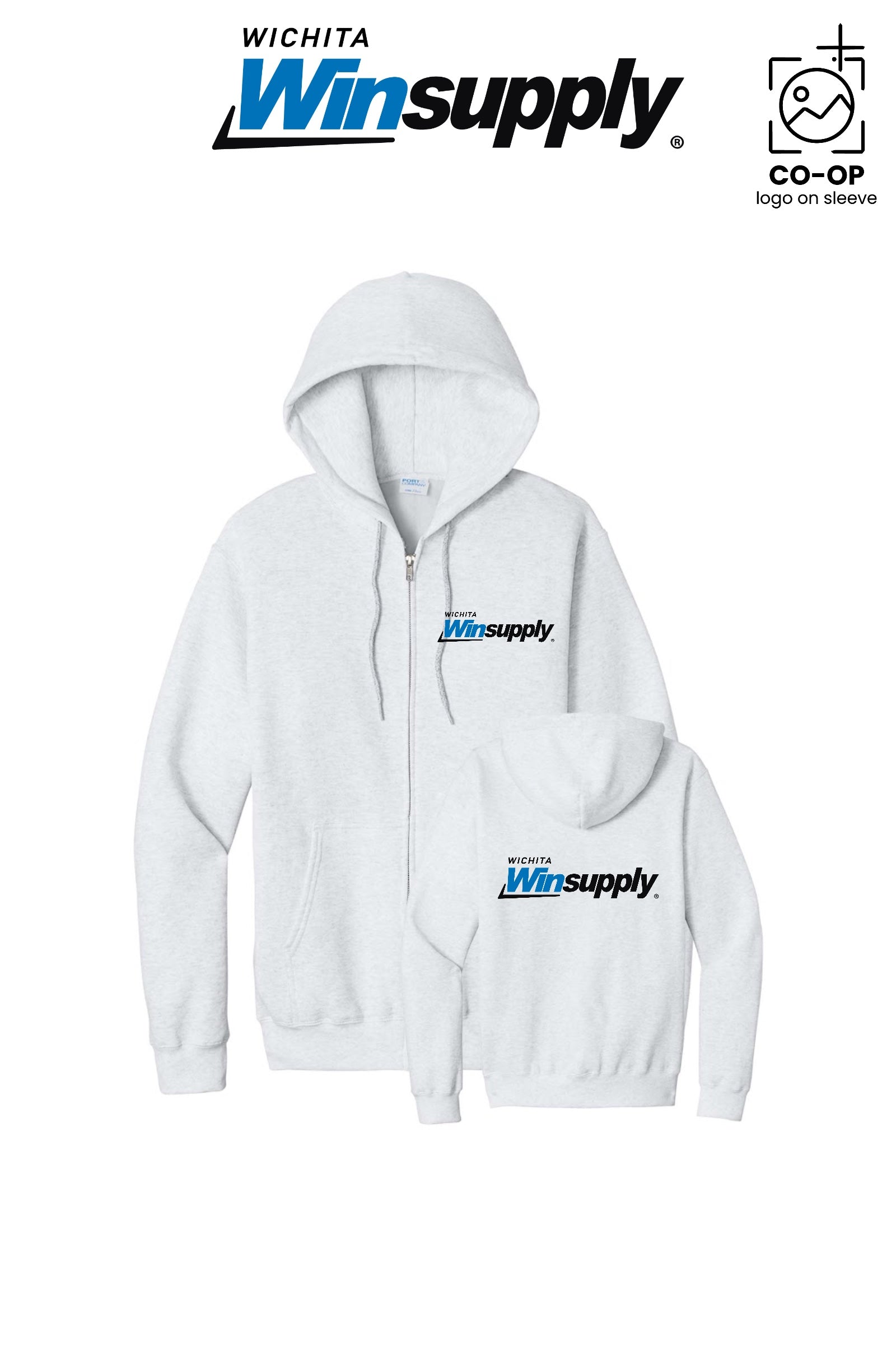 Port & Co™ Core Fleece Full-Zip Hooded Sweatshirt - Wichita Winsupply