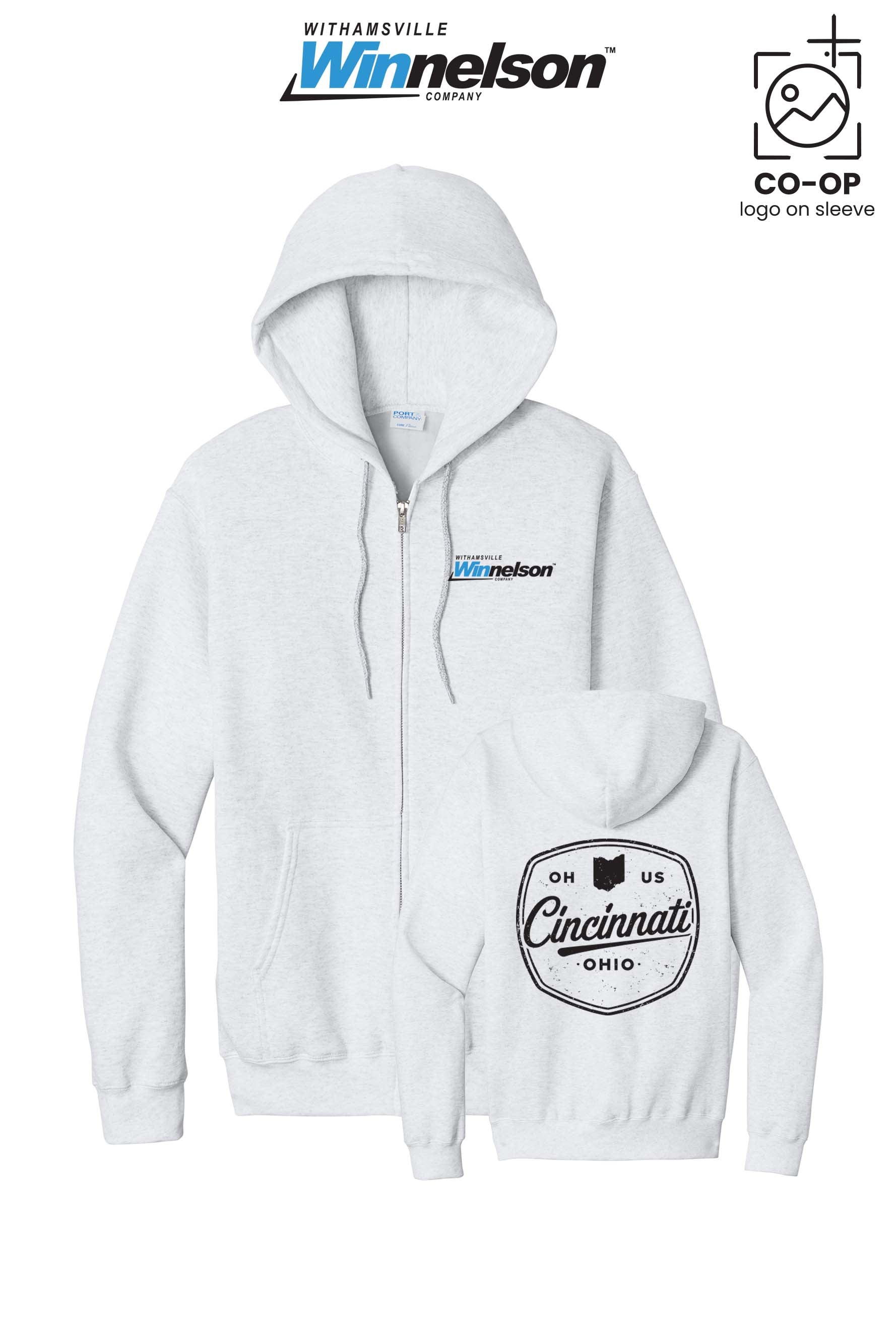 Port & Co™ Core Fleece Full-Zip Hooded Sweatshirt - Withamsville Winnelson