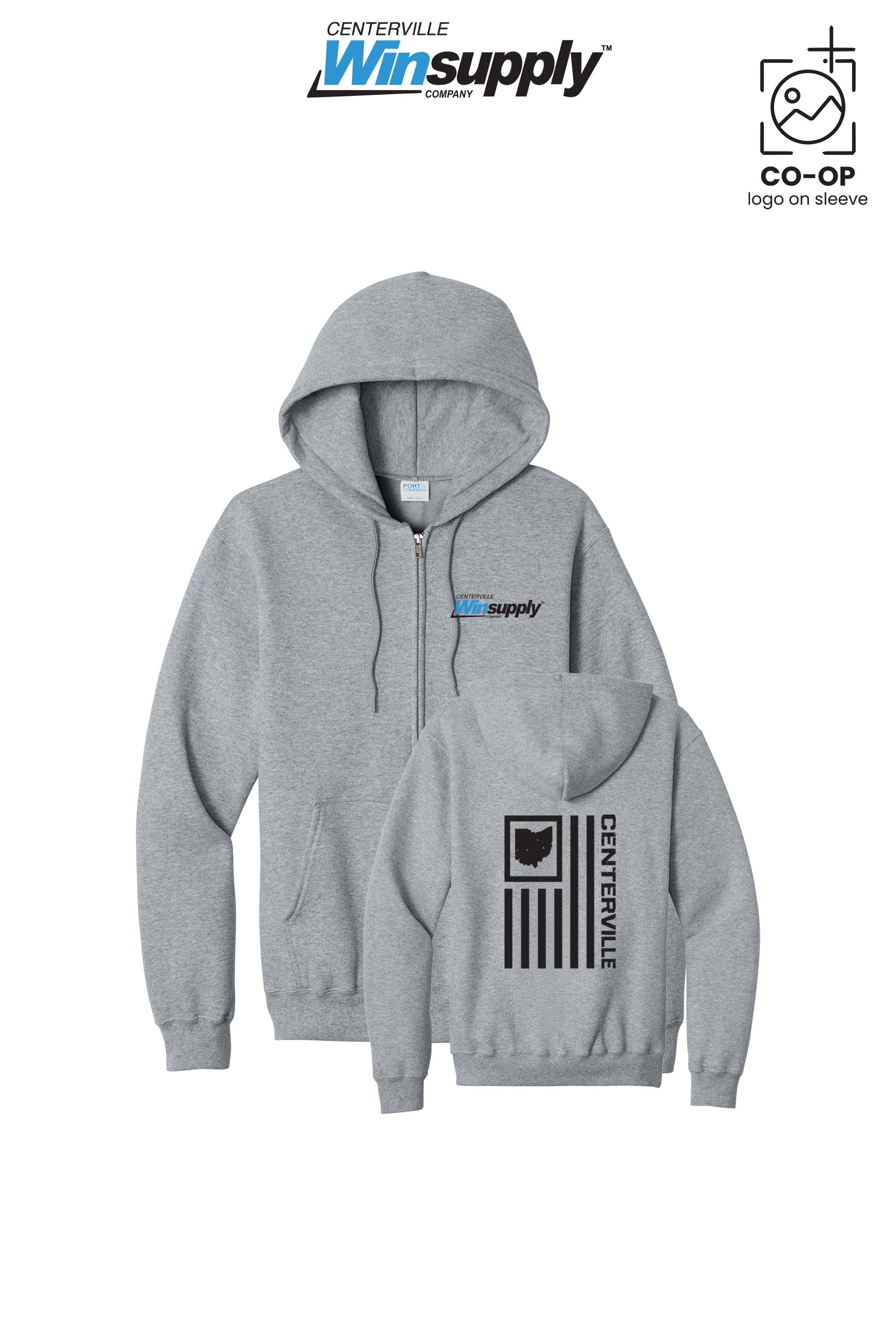 Port & Co™ Core Fleece Full-Zip Hooded Sweatshirt - Winsupply Centerville OH