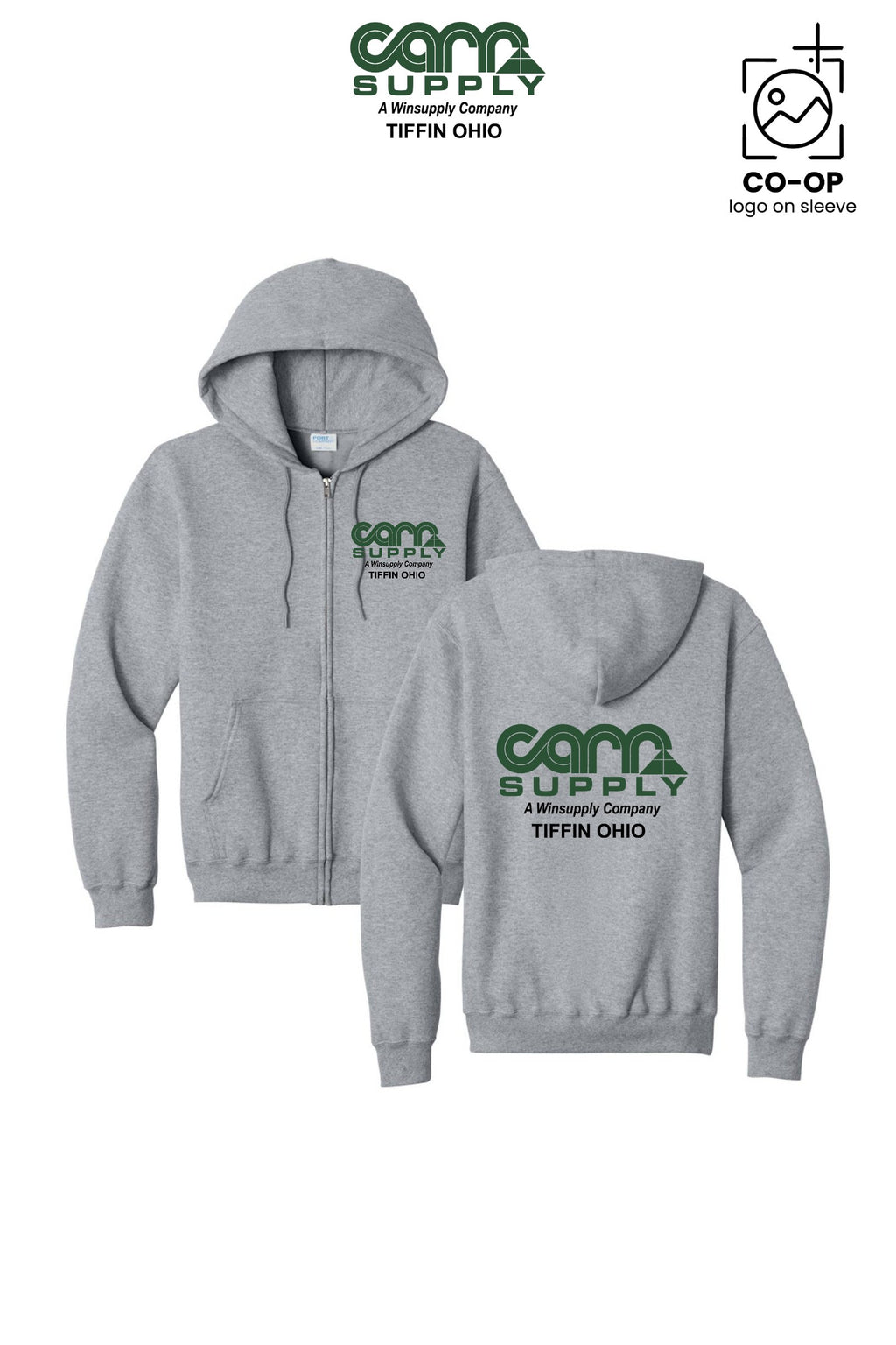 Port & Co™ Core Fleece Full-Zip Hooded Sweatshirt - Carr Supply - Tiffin