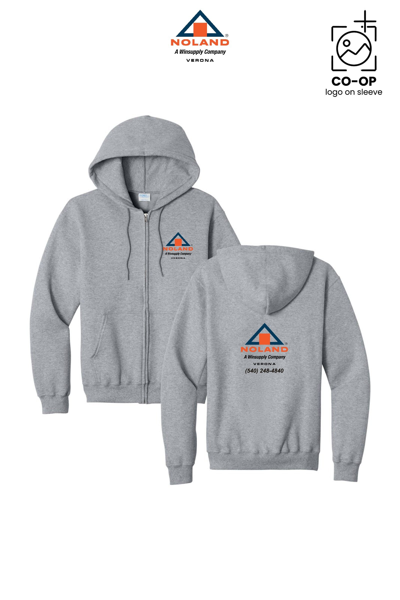 Port & Co™ Core Fleece Full-Zip Hooded Sweatshirt - Verona Noland