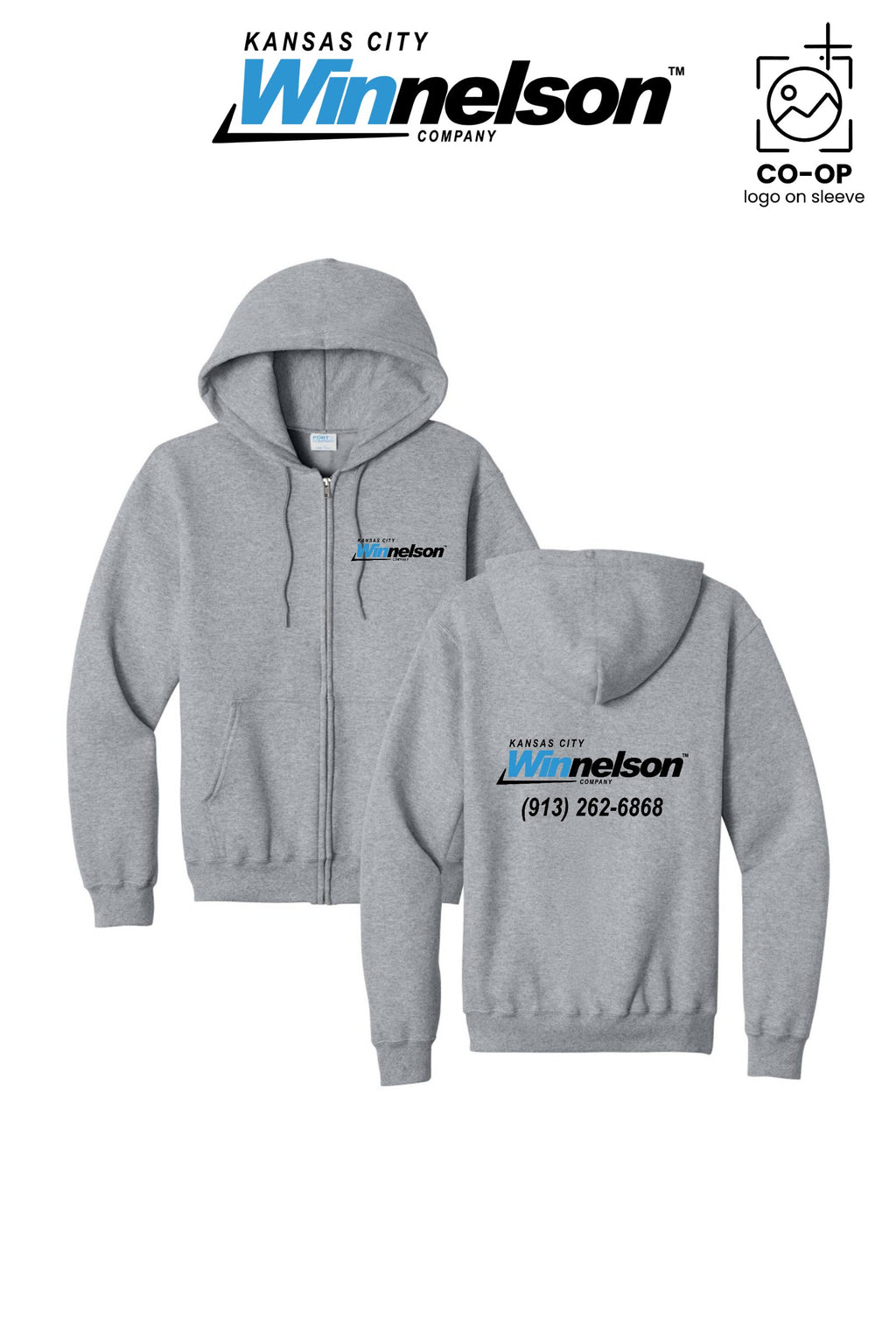 Port & Co™ Core Fleece Full-Zip Hooded Sweatshirt - Kansas City Winnelson