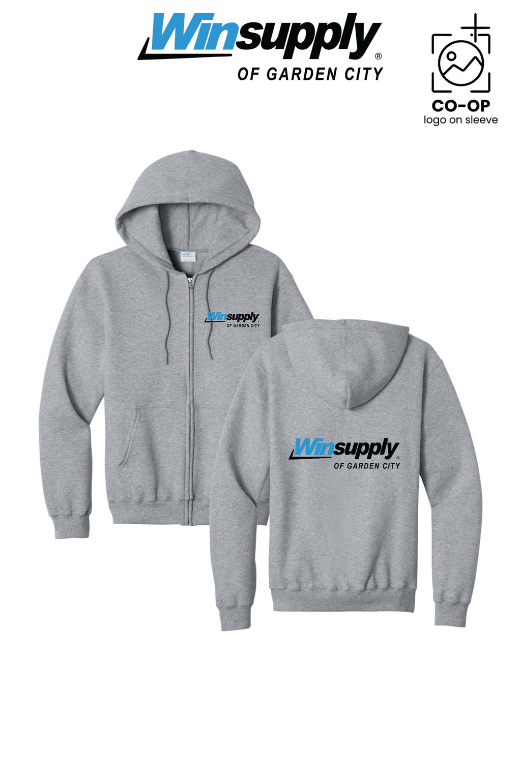 Port & Co™ Core Fleece Full-Zip Hooded Sweatshirt - Winsupply Garden City KS Co.