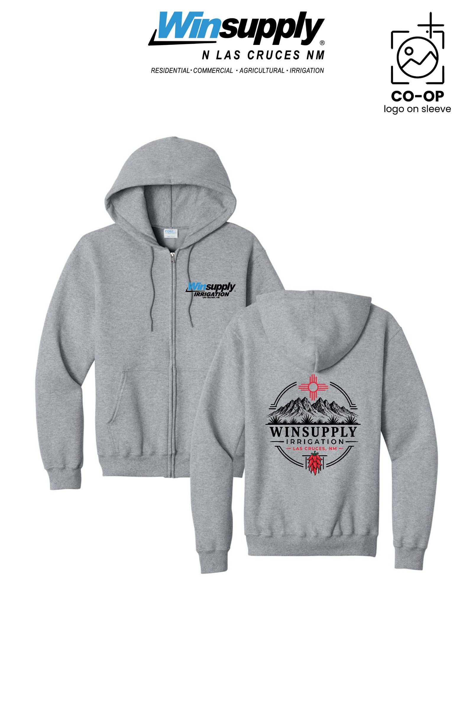Port & Co™ Core Fleece Full-Zip Hooded Sweatshirt - Winsupply N Las Cruces NM