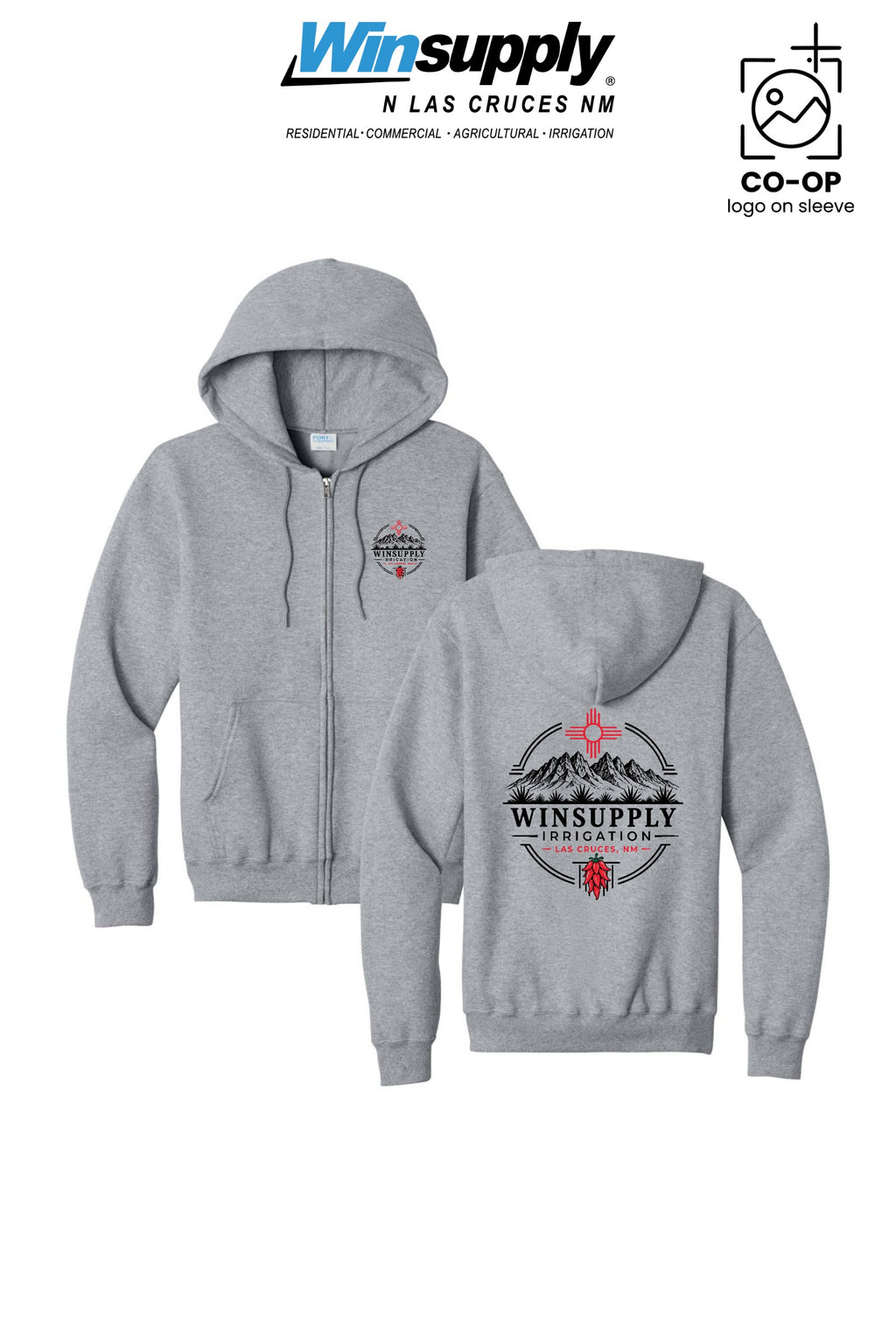 Port & Co™ Core Fleece Full-Zip Hooded Sweatshirt - Winsupply N Las Cruces NM
