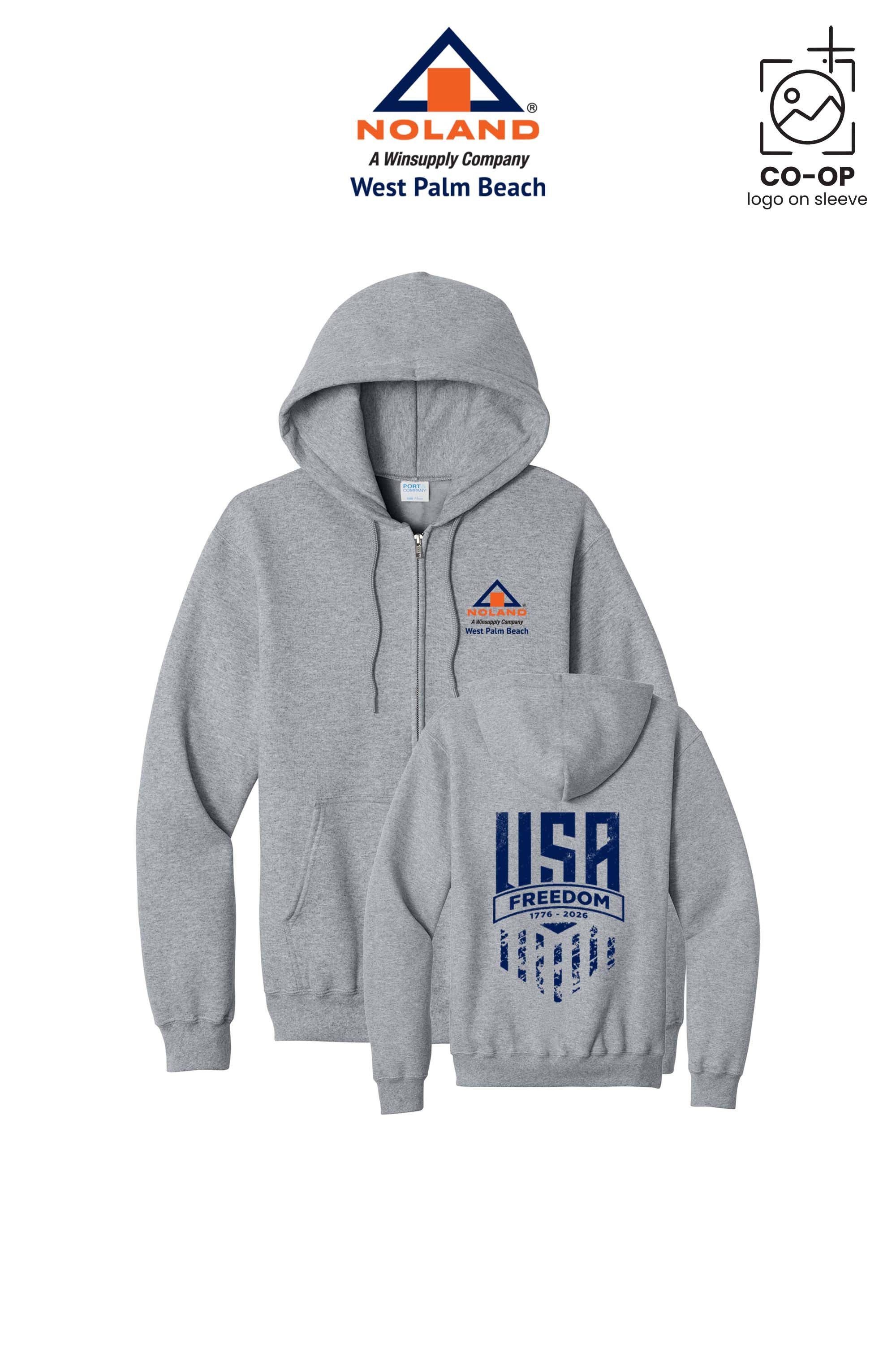 Port & Co™ Core Fleece Full-Zip Hooded Sweatshirt - Noland West Palm Beach