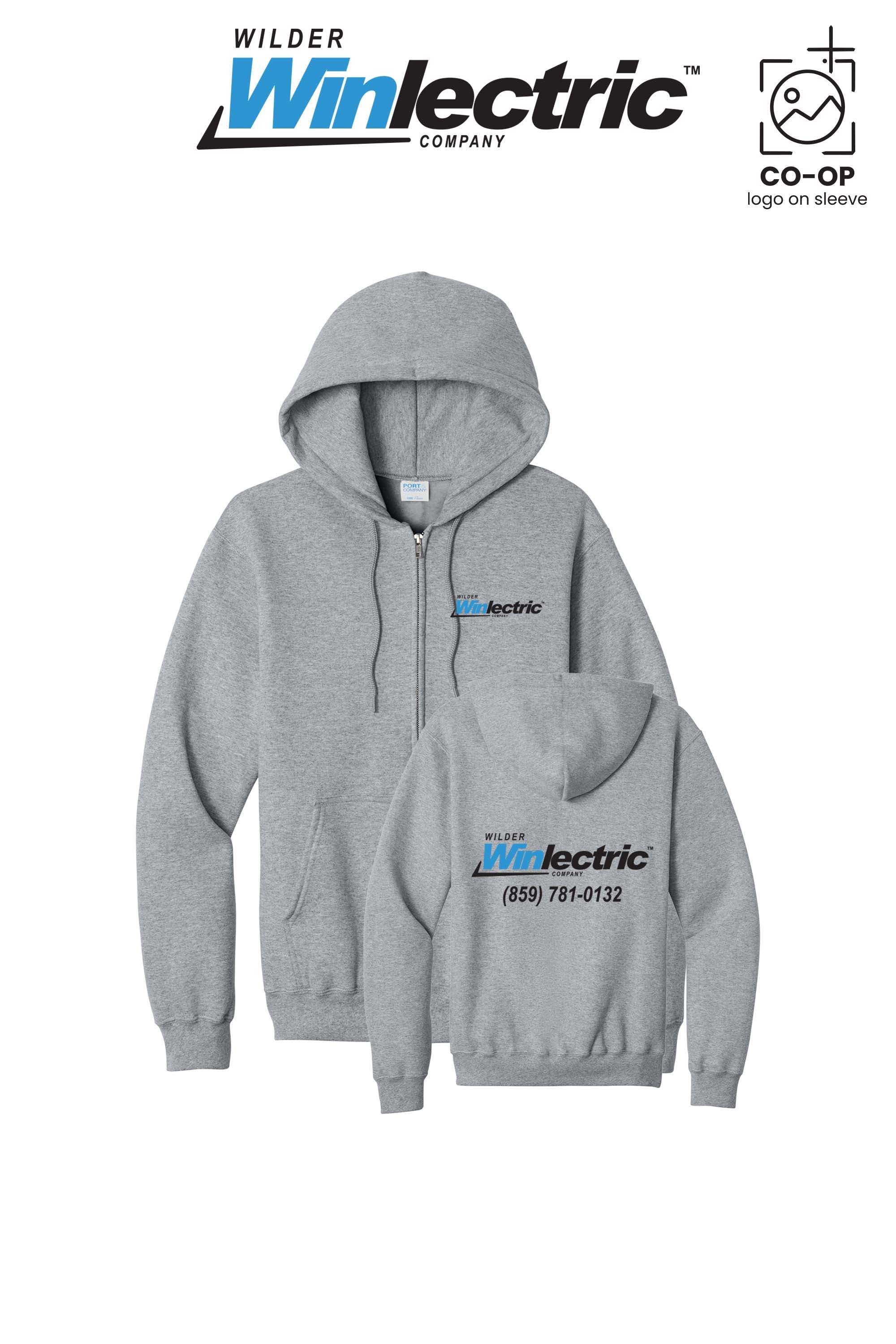 Port & Co™ Core Fleece Full-Zip Hooded Sweatshirt - Wilder Winlectric