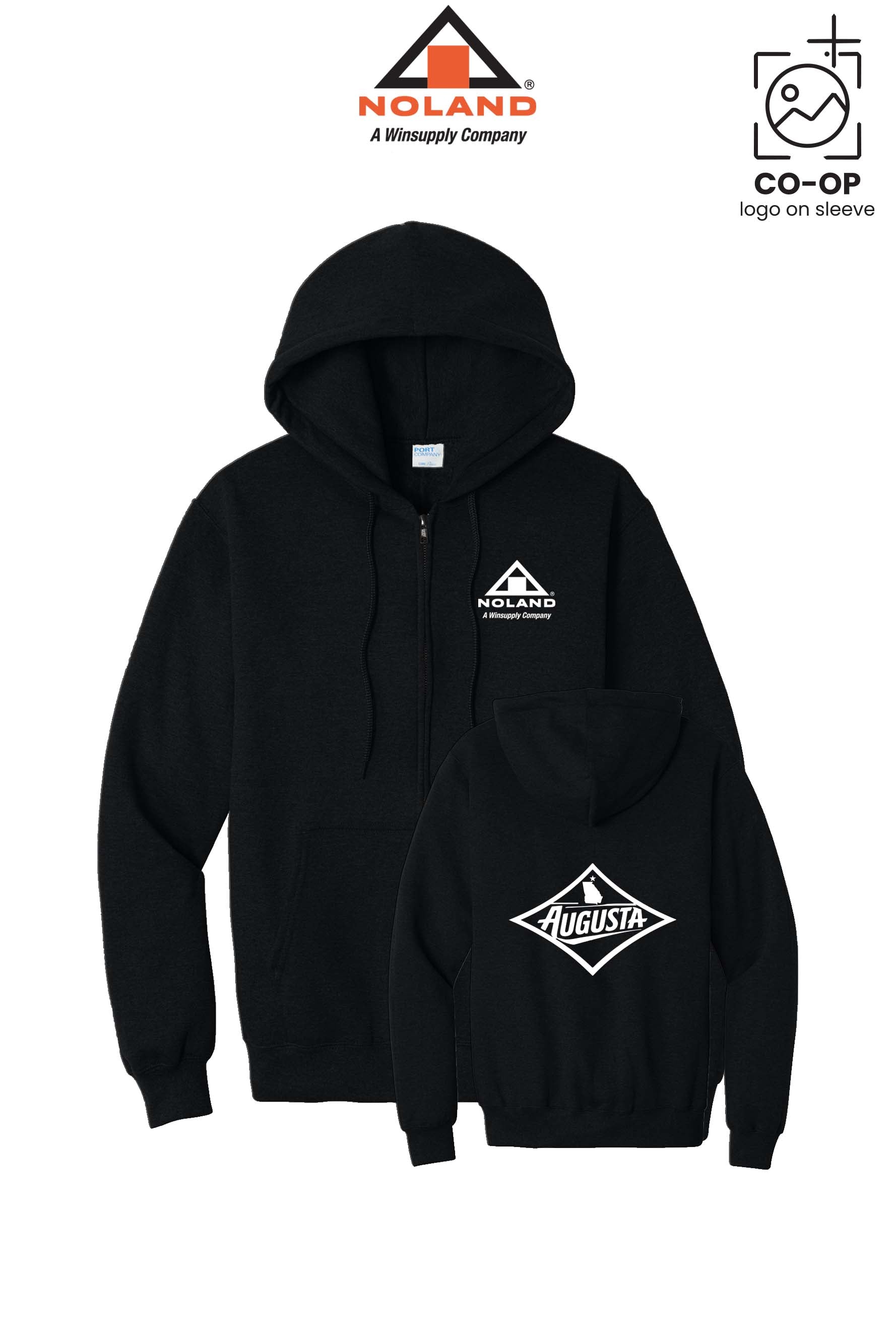 Port & Co™ Core Fleece Full-Zip Hooded Sweatshirt - Noland of Augusta GA