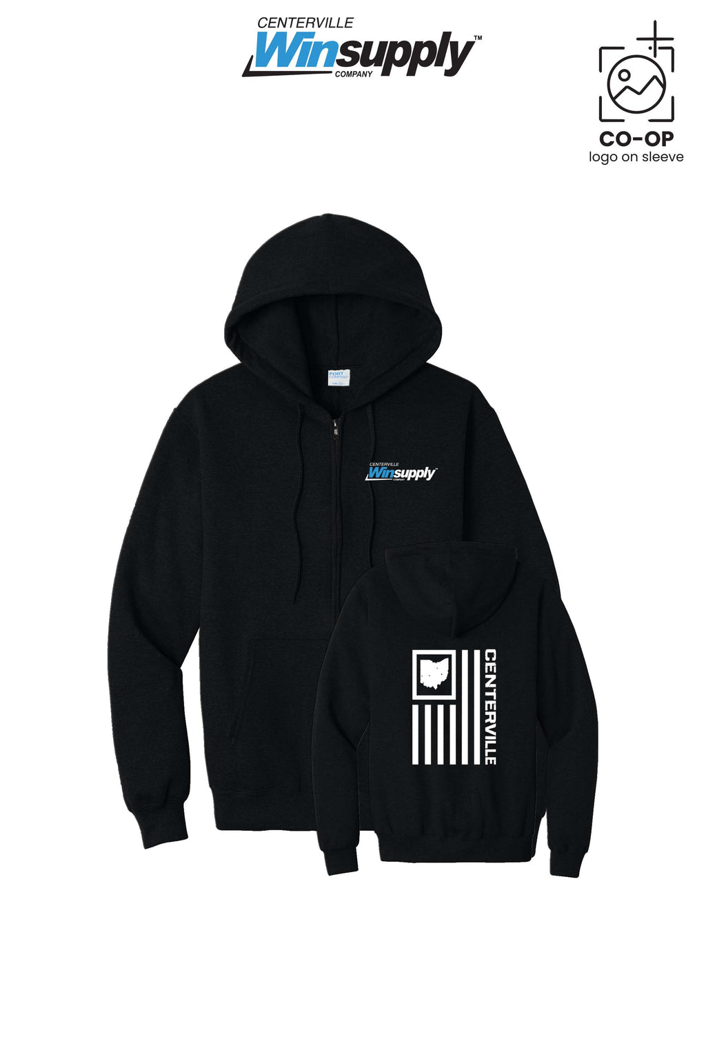 Port & Co™ Core Fleece Full-Zip Hooded Sweatshirt - Winsupply Centerville OH