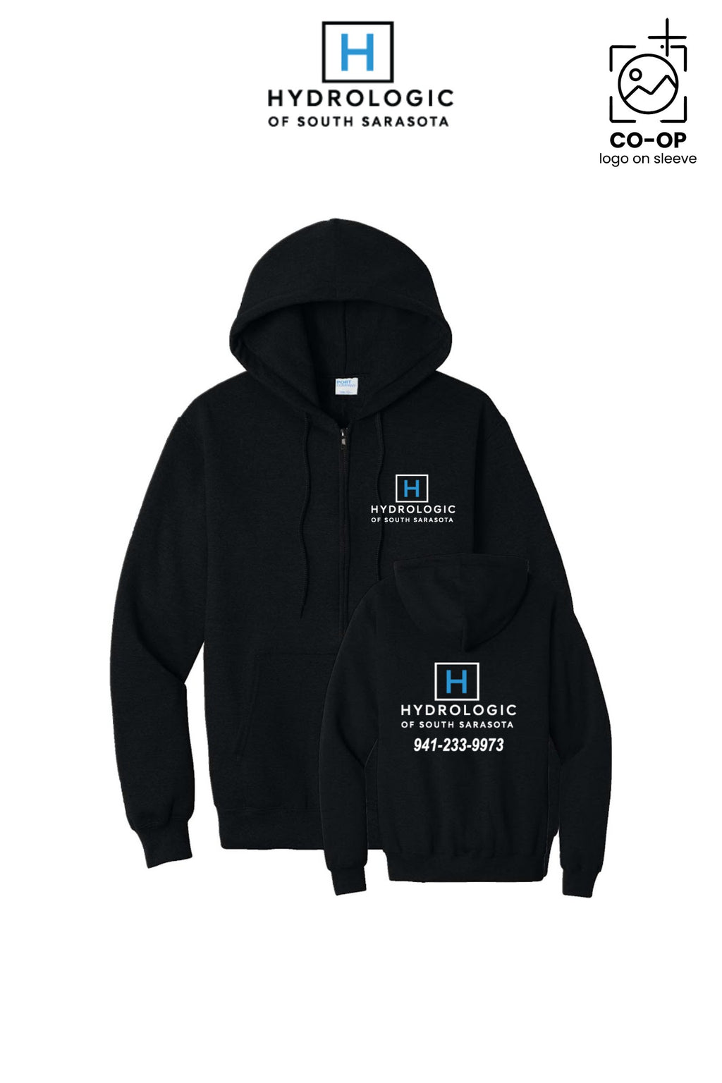 Port & Co™ Core Fleece Full-Zip Hooded Sweatshirt - Winsupply Sarasota FL Co.