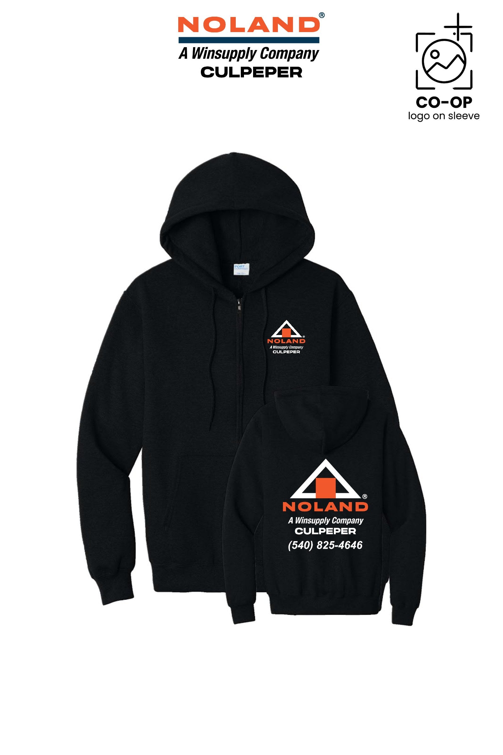 Port & Co™ Core Fleece Full-Zip Hooded Sweatshirt - Culpeper Noland