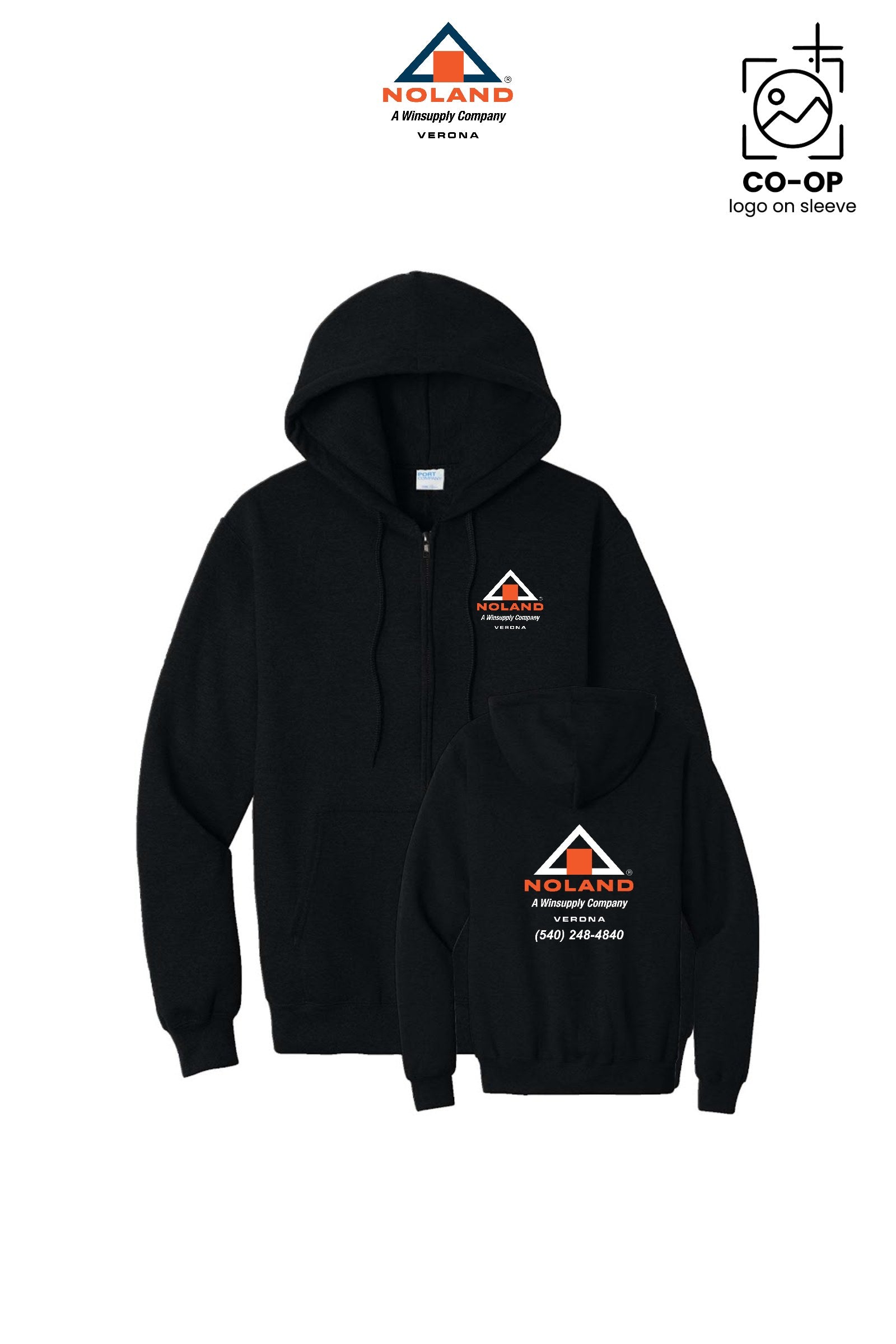 Port & Co™ Core Fleece Full-Zip Hooded Sweatshirt - Verona Noland