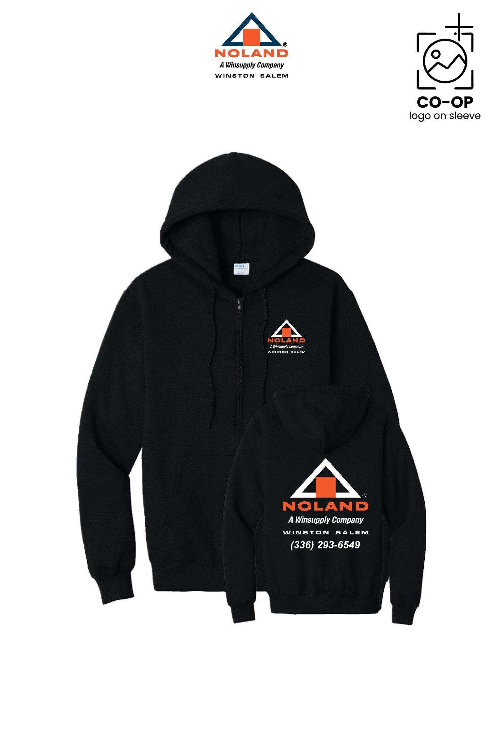 Port & Co™ Core Fleece Full-Zip Hooded Sweatshirt - Winston Salem Noland