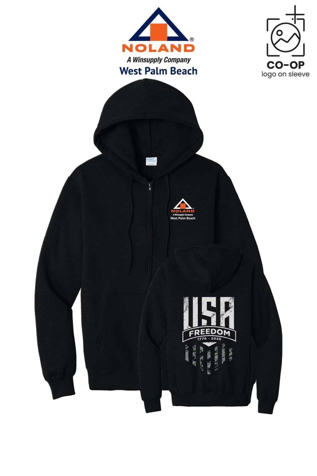 Port & Co™ Core Fleece Full-Zip Hooded Sweatshirt - Noland West Palm Beach