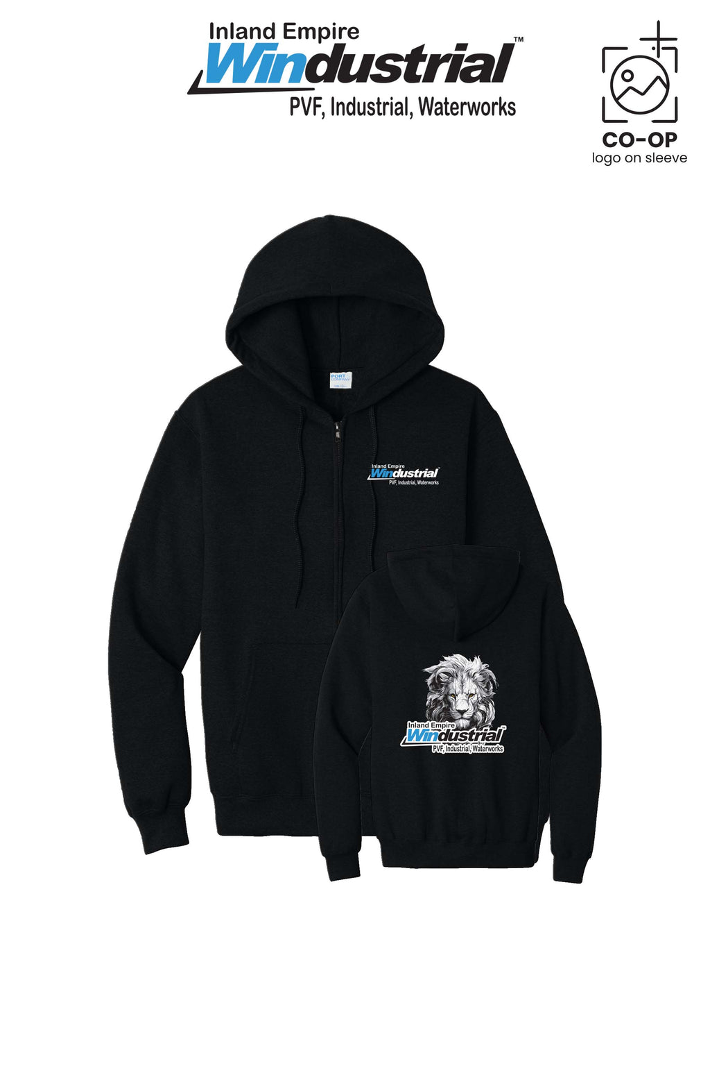 Port & Co™ Core Fleece Full-Zip Hooded Sweatshirt - Inland Empire Windustrial