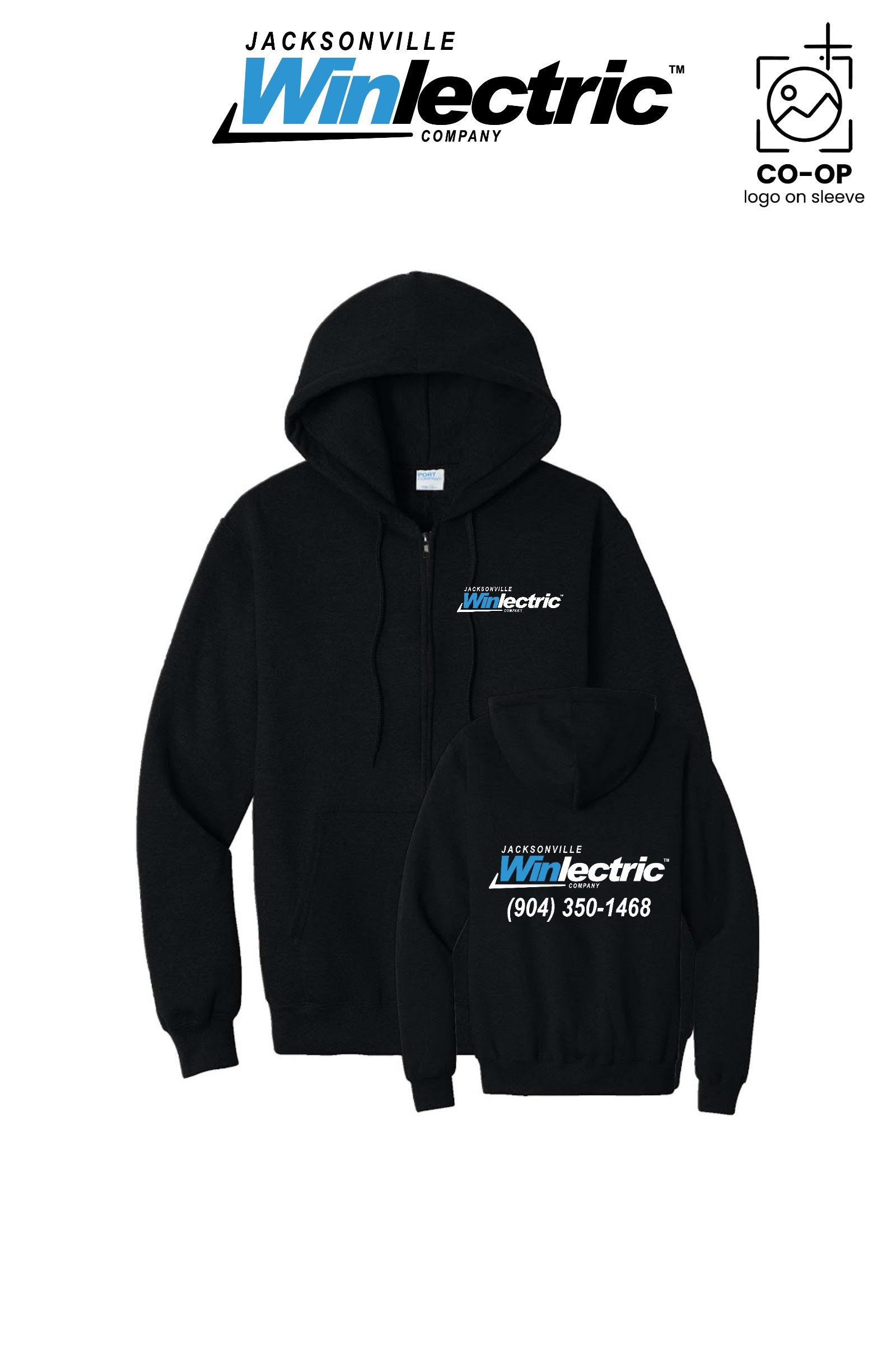 Port & Co™ Core Fleece Full-Zip Hooded Sweatshirt - Jacksonville Winlectric