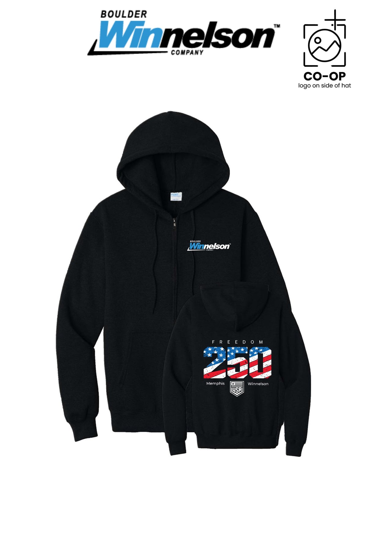 Port & Co™ Core Fleece Full-Zip Hooded Sweatshirt - Memphis Winnelson
