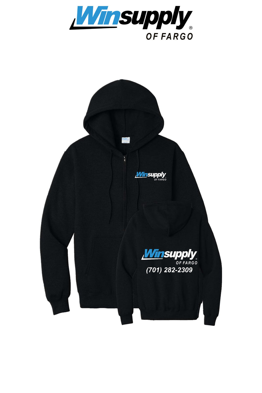 Port & Co™ Core Fleece Full-Zip Hooded Sweatshirt - Winsupply of Fargo