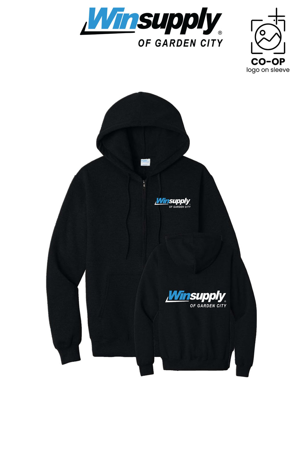 Port & Co™ Core Fleece Full-Zip Hooded Sweatshirt - Winsupply Garden City KS Co.