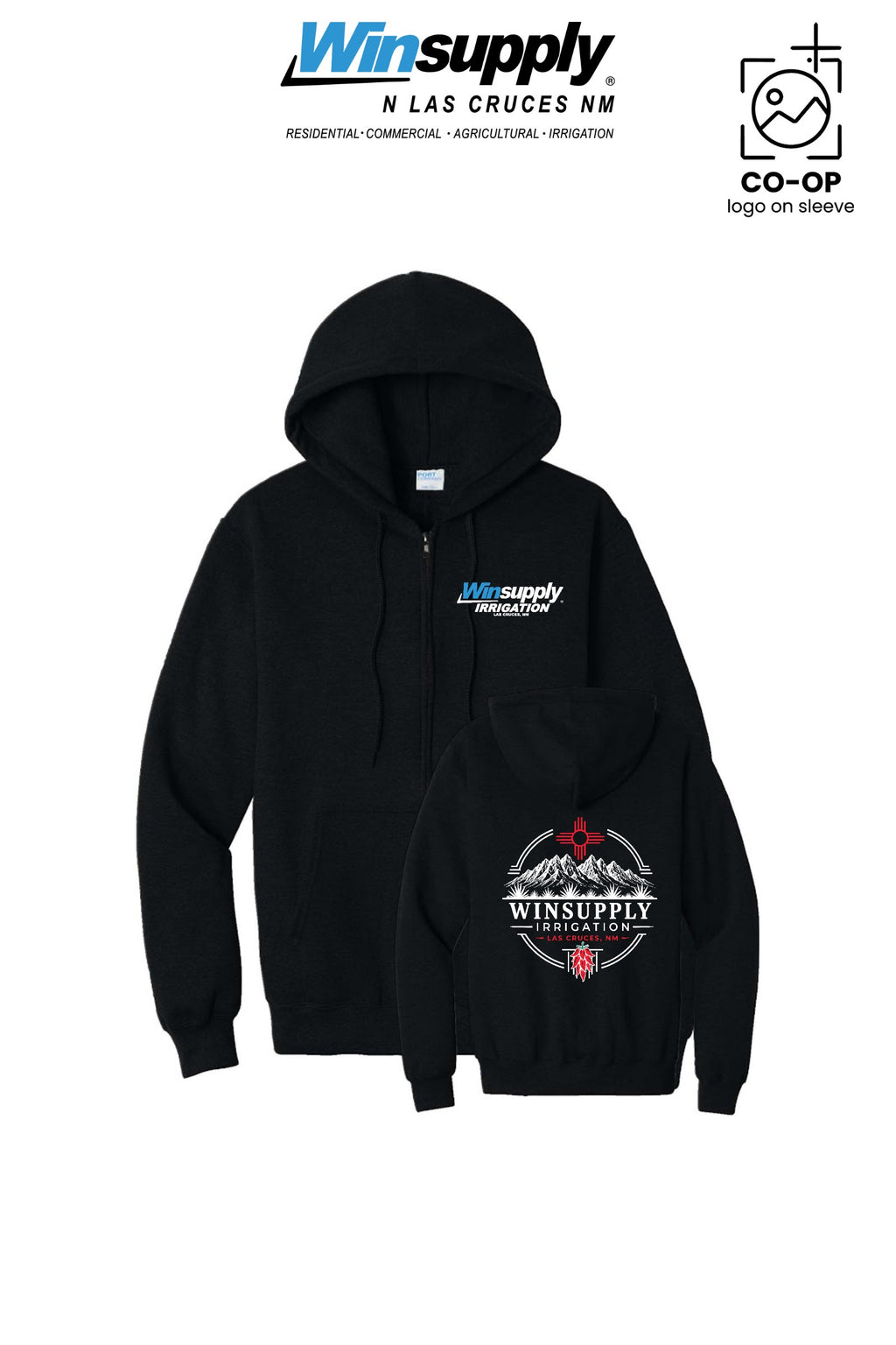 Port & Co™ Core Fleece Full-Zip Hooded Sweatshirt - Winsupply N Las Cruces NM