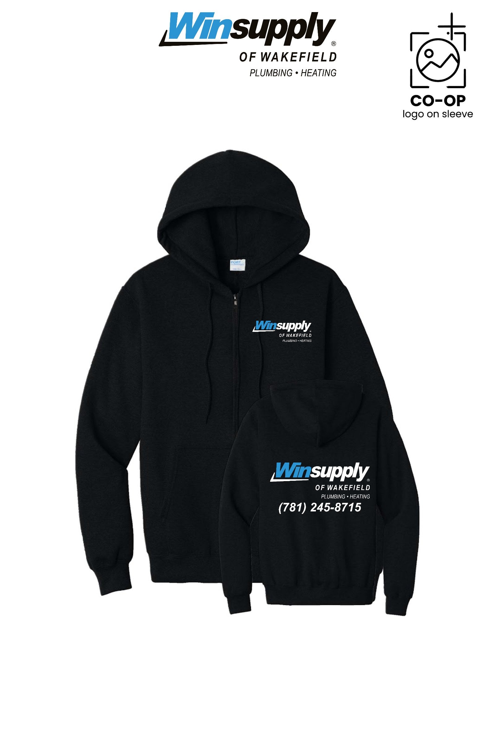 Port & Co™ Core Fleece Full-Zip Hooded Sweatshirt - Winsupply of Wakefield