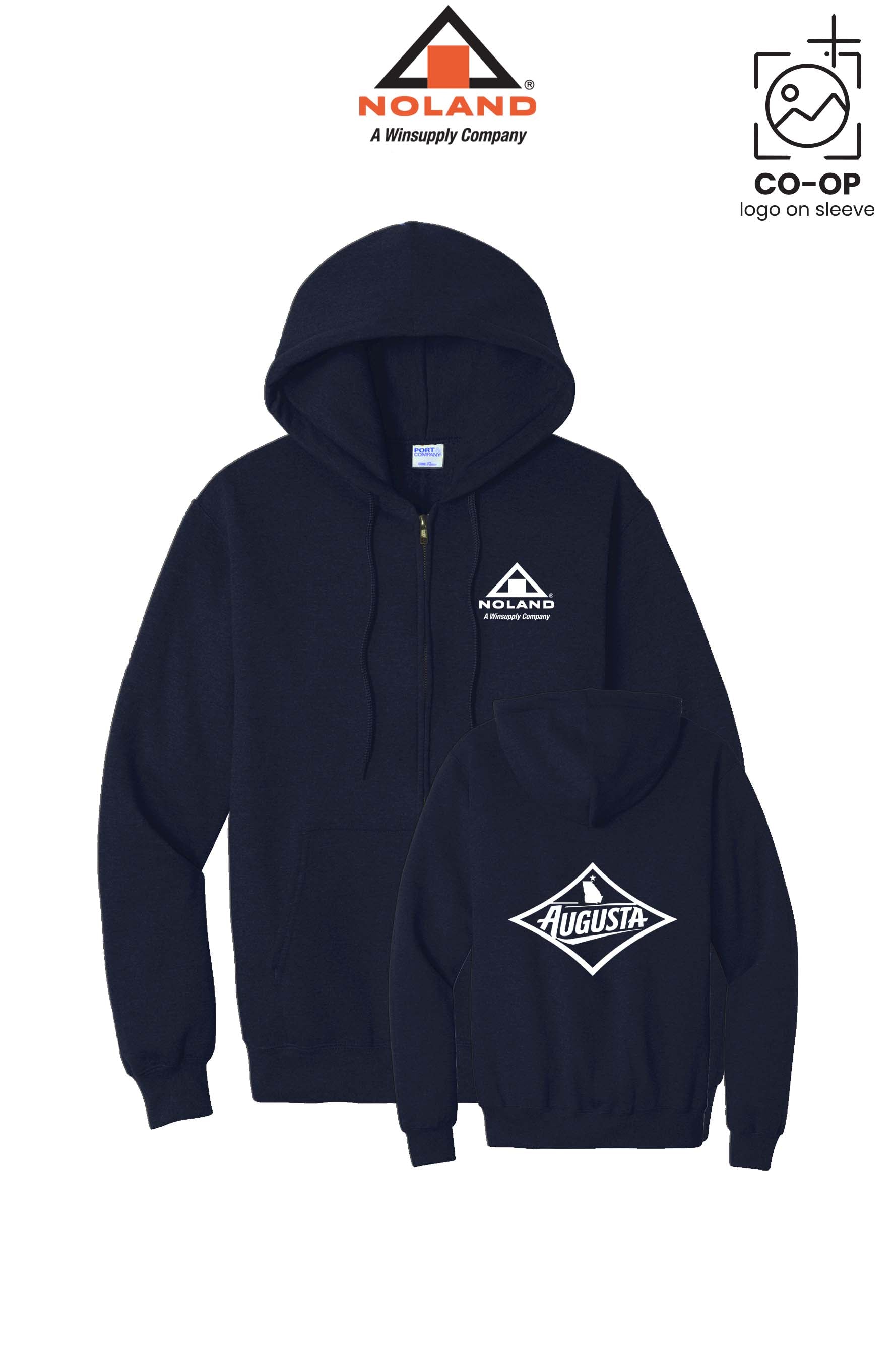 Port & Co™ Core Fleece Full-Zip Hooded Sweatshirt - Noland of Augusta GA