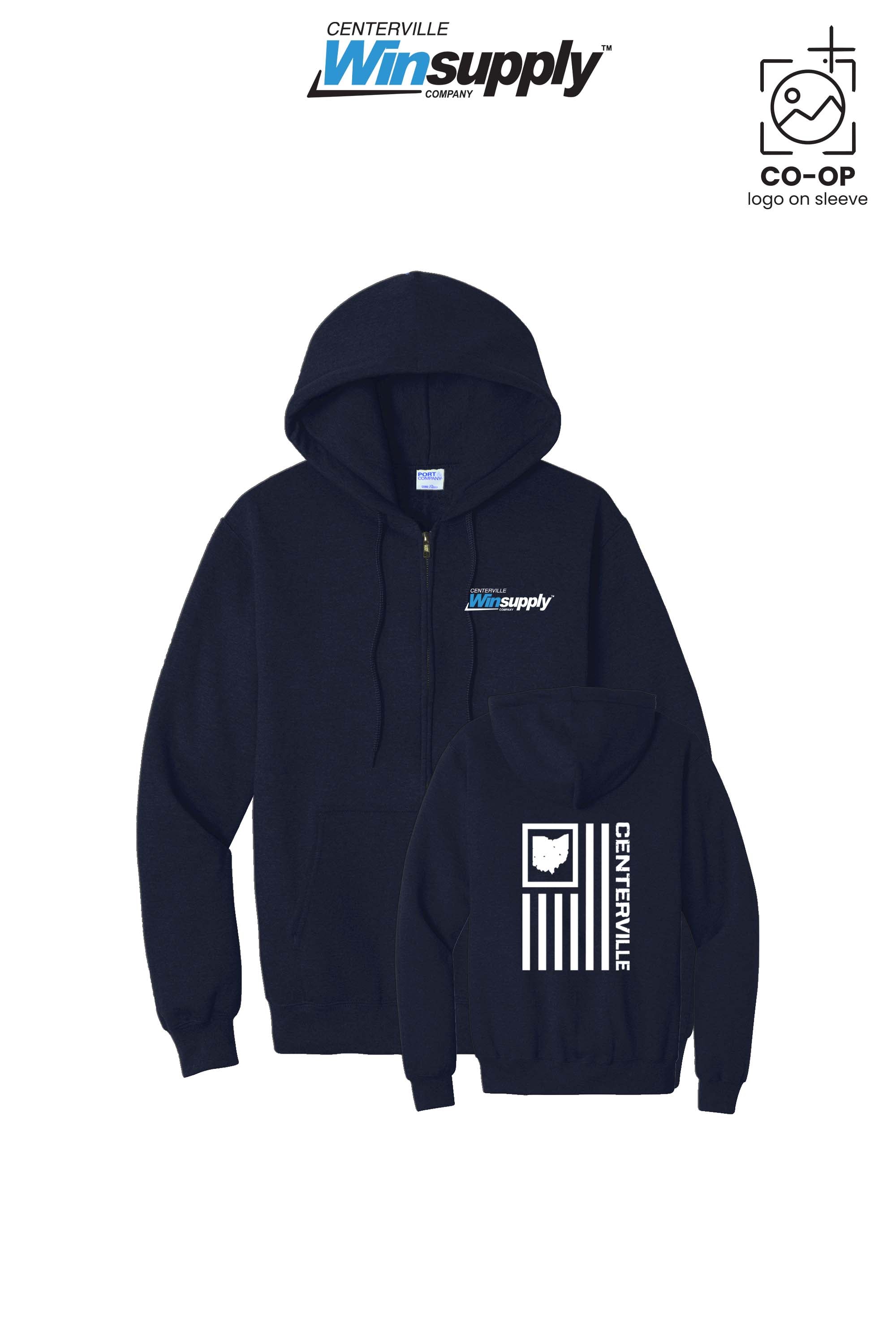 Port & Co™ Core Fleece Full-Zip Hooded Sweatshirt - Winsupply Centerville OH