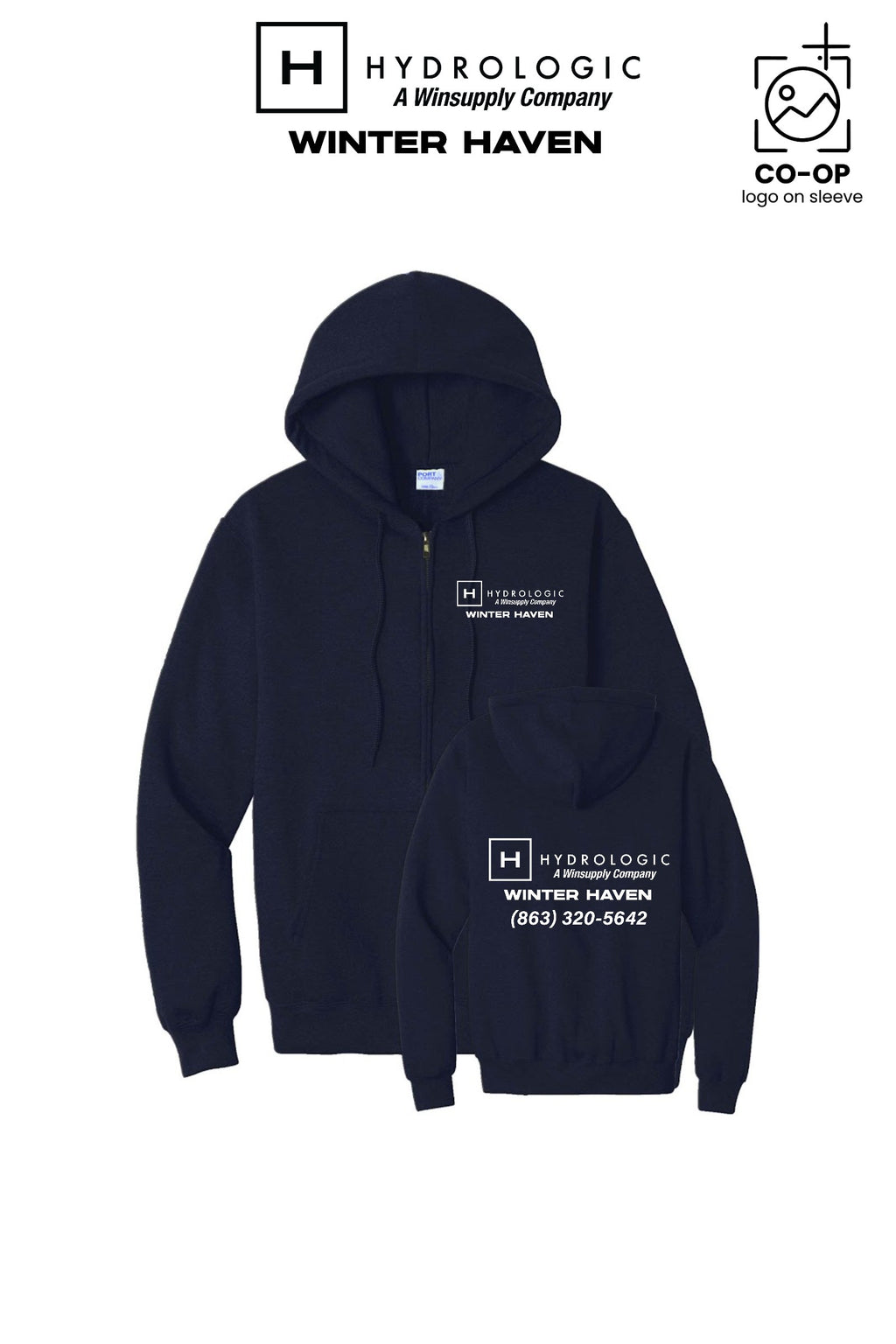 Port & Co™ Core Fleece Full-Zip Hooded Sweatshirt - Winsupply of Winter Haven