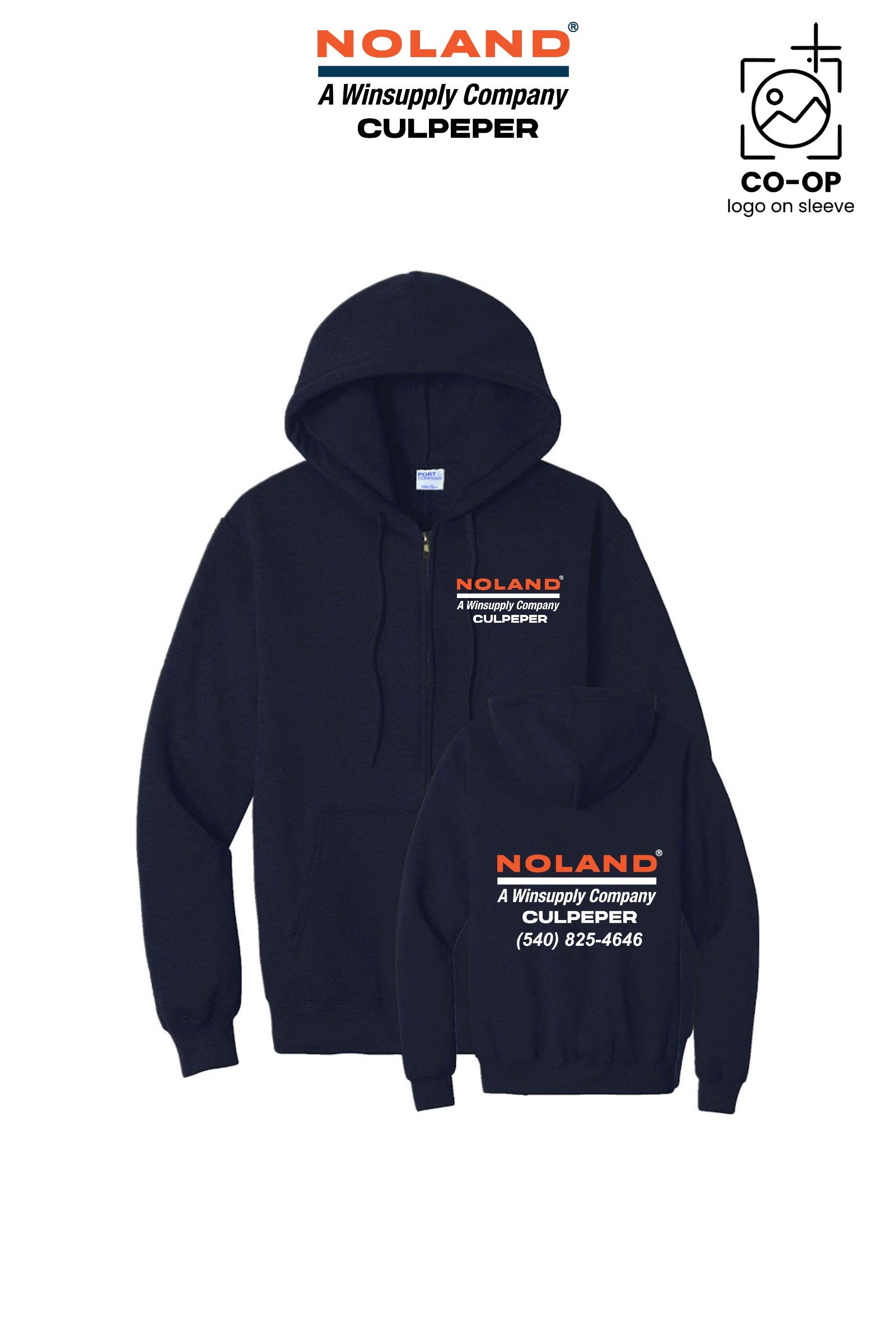Port & Co™ Core Fleece Full-Zip Hooded Sweatshirt - Culpeper Noland