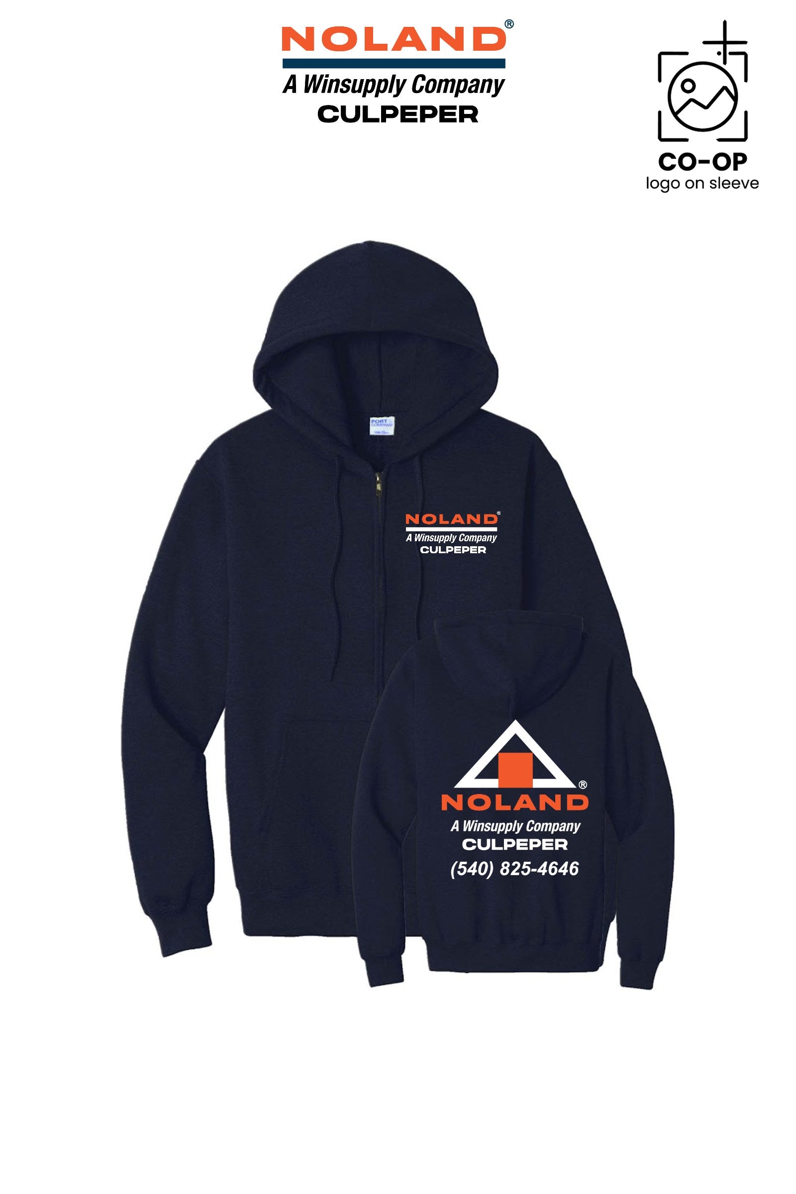 Port & Co™ Core Fleece Full-Zip Hooded Sweatshirt - Culpeper Noland