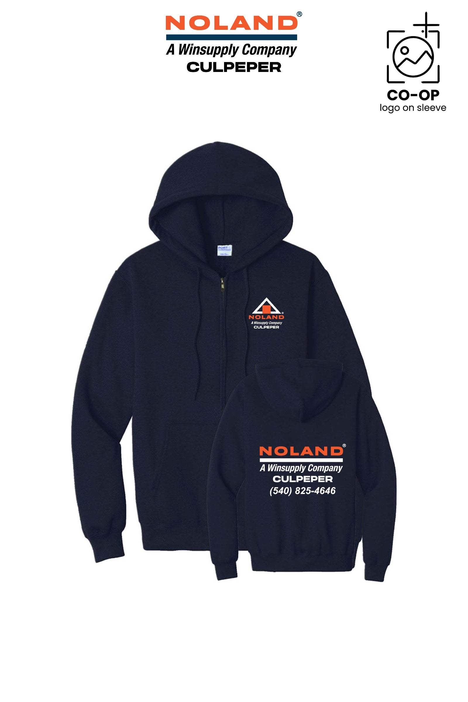 Port & Co™ Core Fleece Full-Zip Hooded Sweatshirt - Culpeper Noland