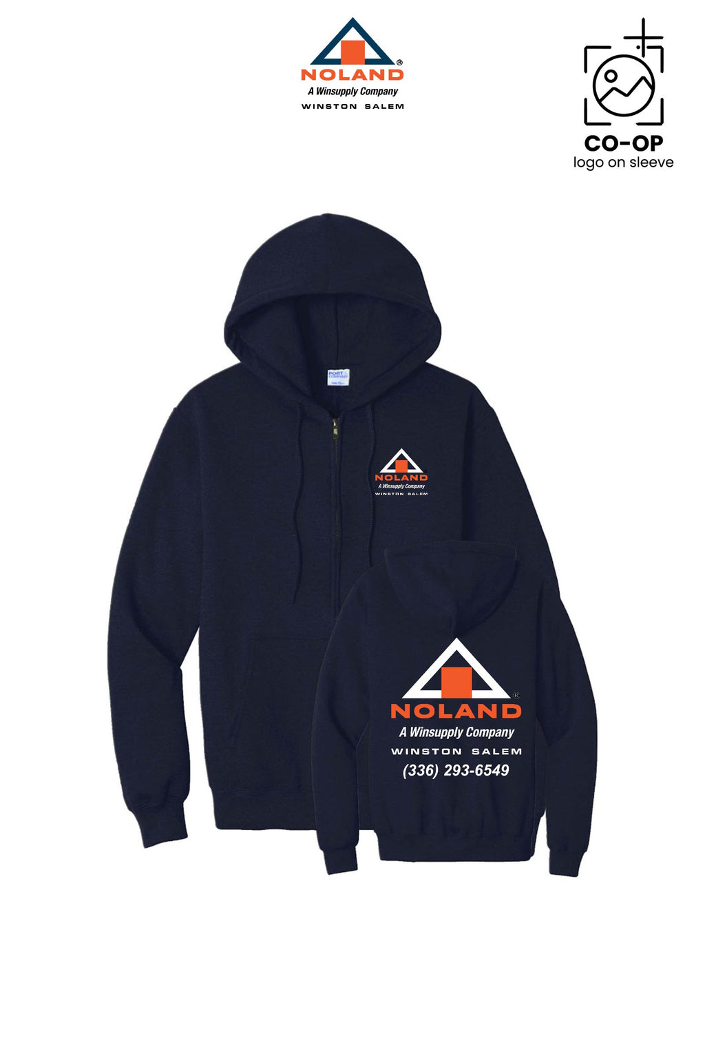 Port & Co™ Core Fleece Full-Zip Hooded Sweatshirt - Winston Salem Noland