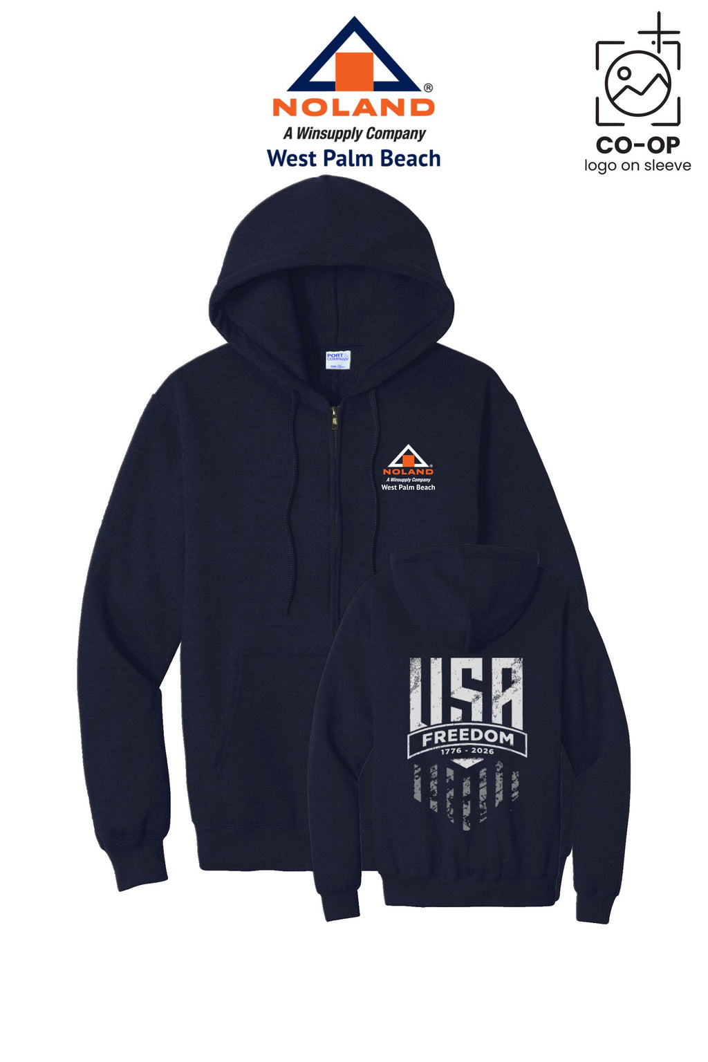 Port & Co™ Core Fleece Full-Zip Hooded Sweatshirt - Noland West Palm Beach