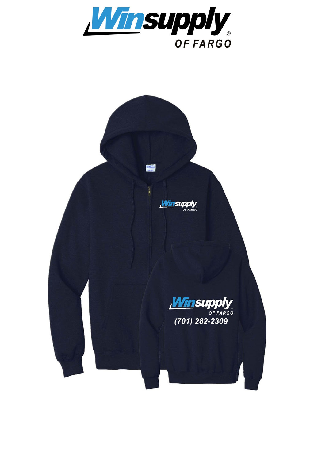 Port & Co™ Core Fleece Full-Zip Hooded Sweatshirt - Winsupply of Fargo