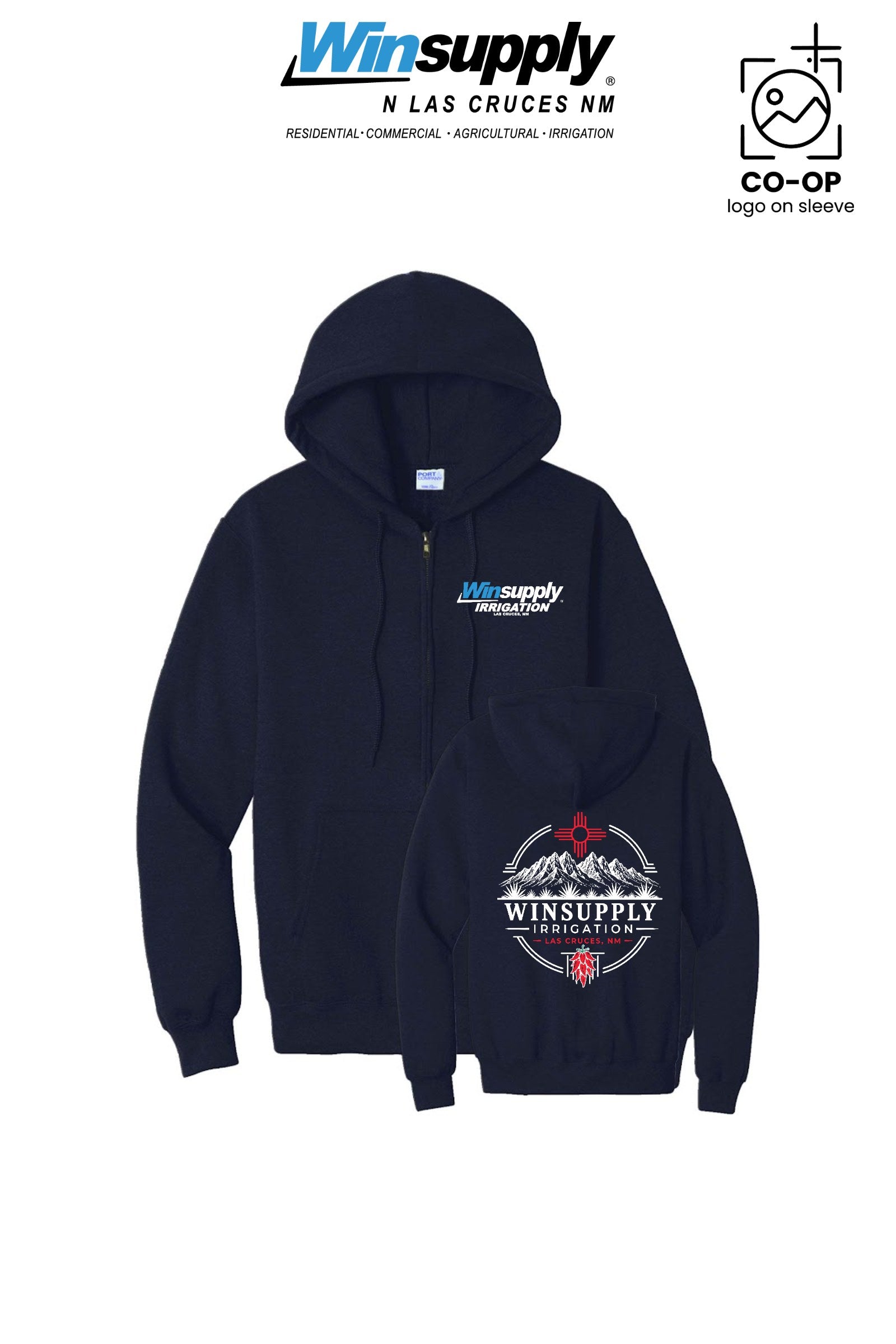 Port & Co™ Core Fleece Full-Zip Hooded Sweatshirt - Winsupply N Las Cruces NM
