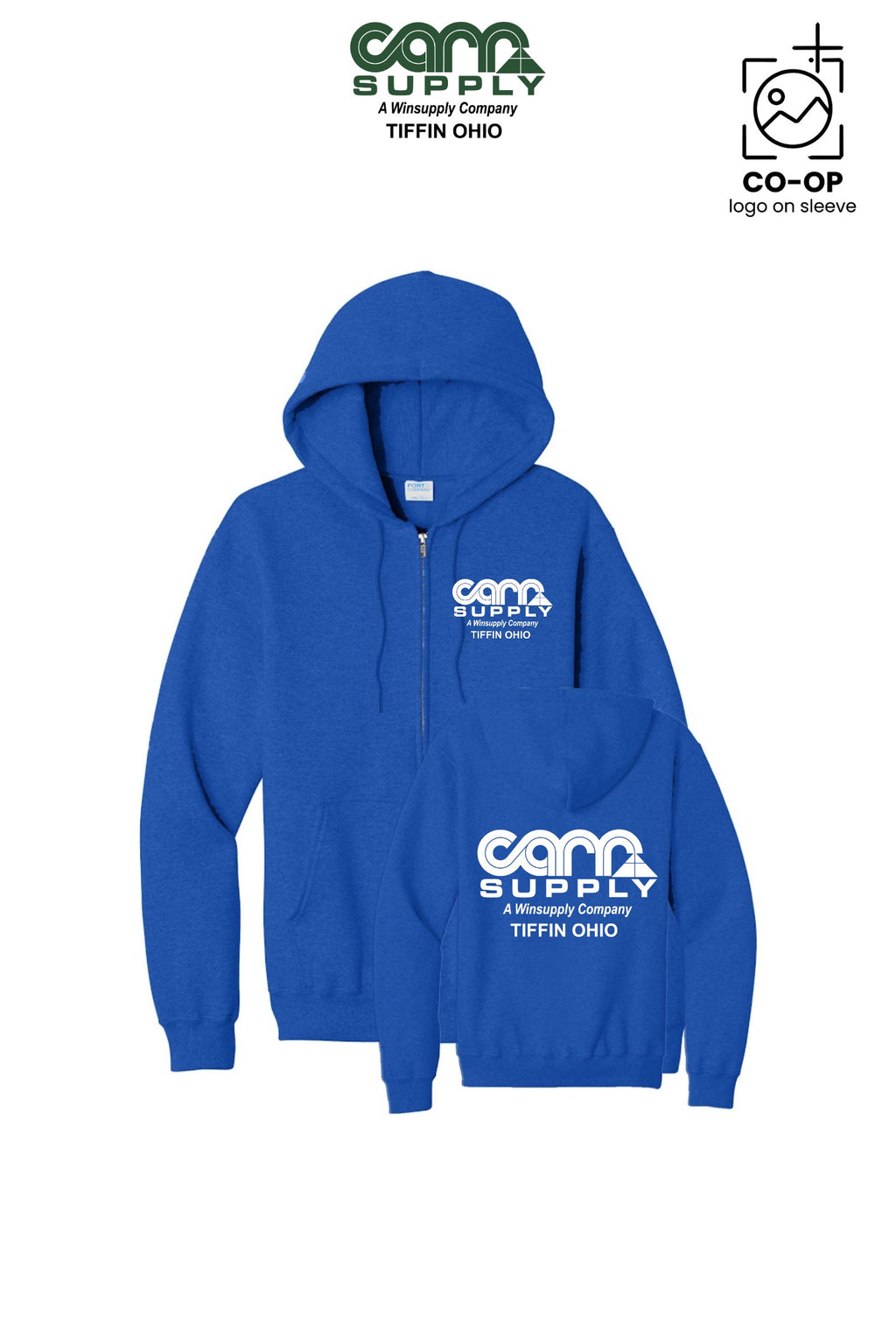 Port & Co™ Core Fleece Full-Zip Hooded Sweatshirt - Carr Supply - Tiffin