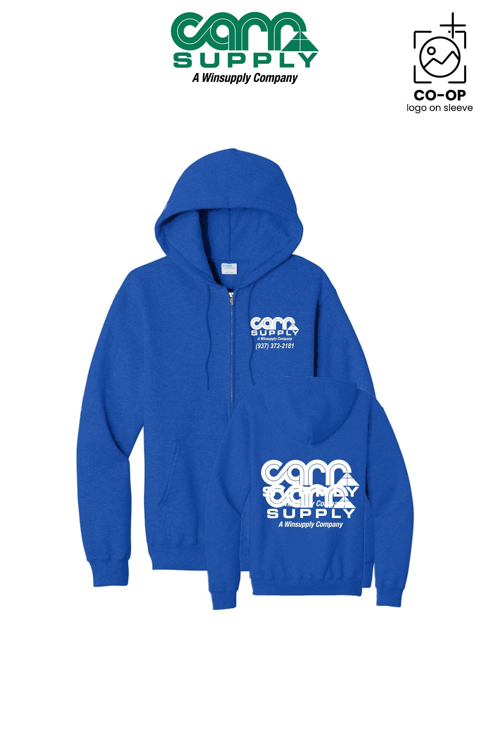 Port & Co™ Core Fleece Full-Zip Hooded Sweatshirt - Carr Supply - Xenia