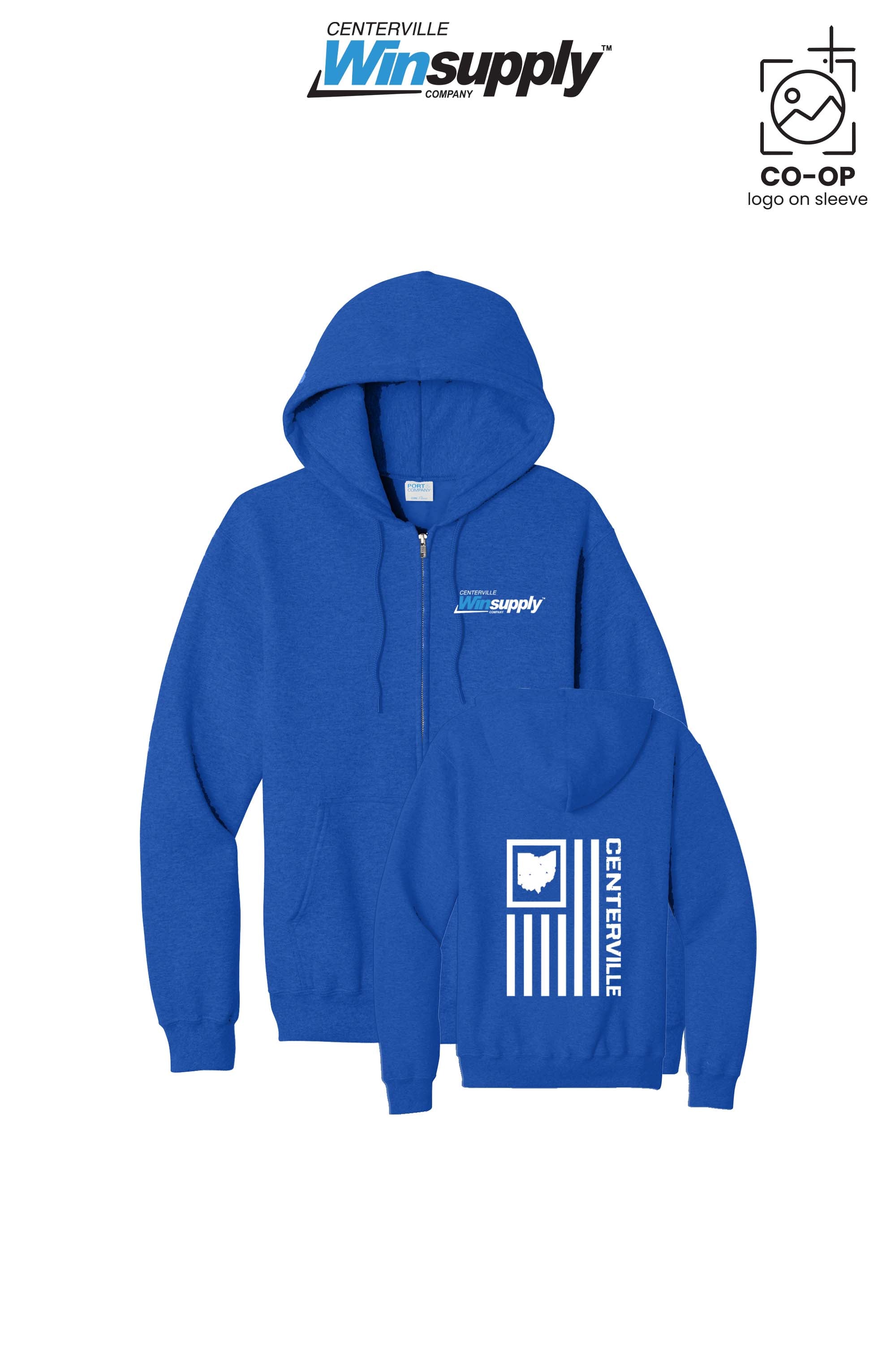 Port & Co™ Core Fleece Full-Zip Hooded Sweatshirt - Winsupply Centerville OH
