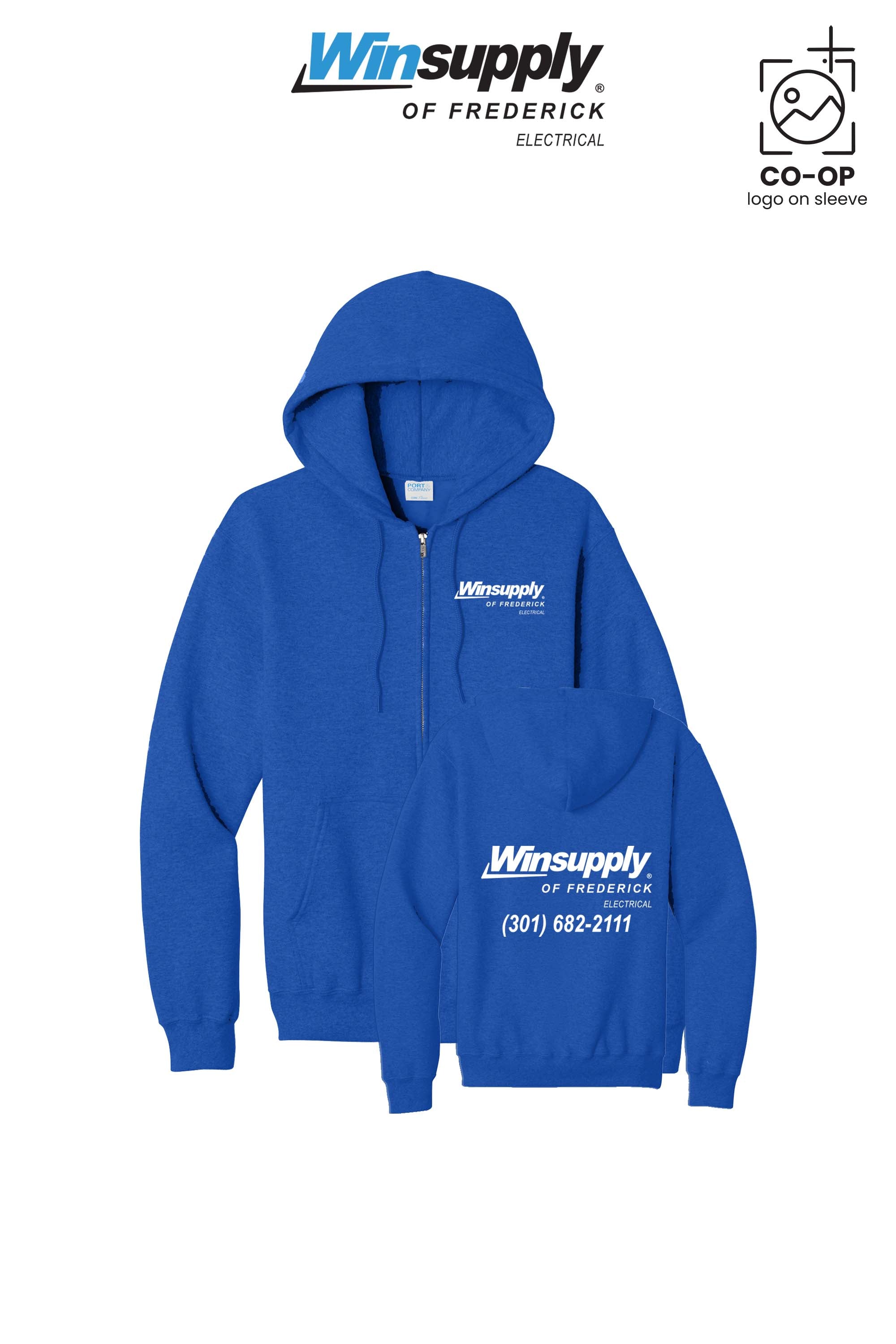 Port & Co™ Core Fleece Full-Zip Hooded Sweatshirt - Winsupply of Frederick