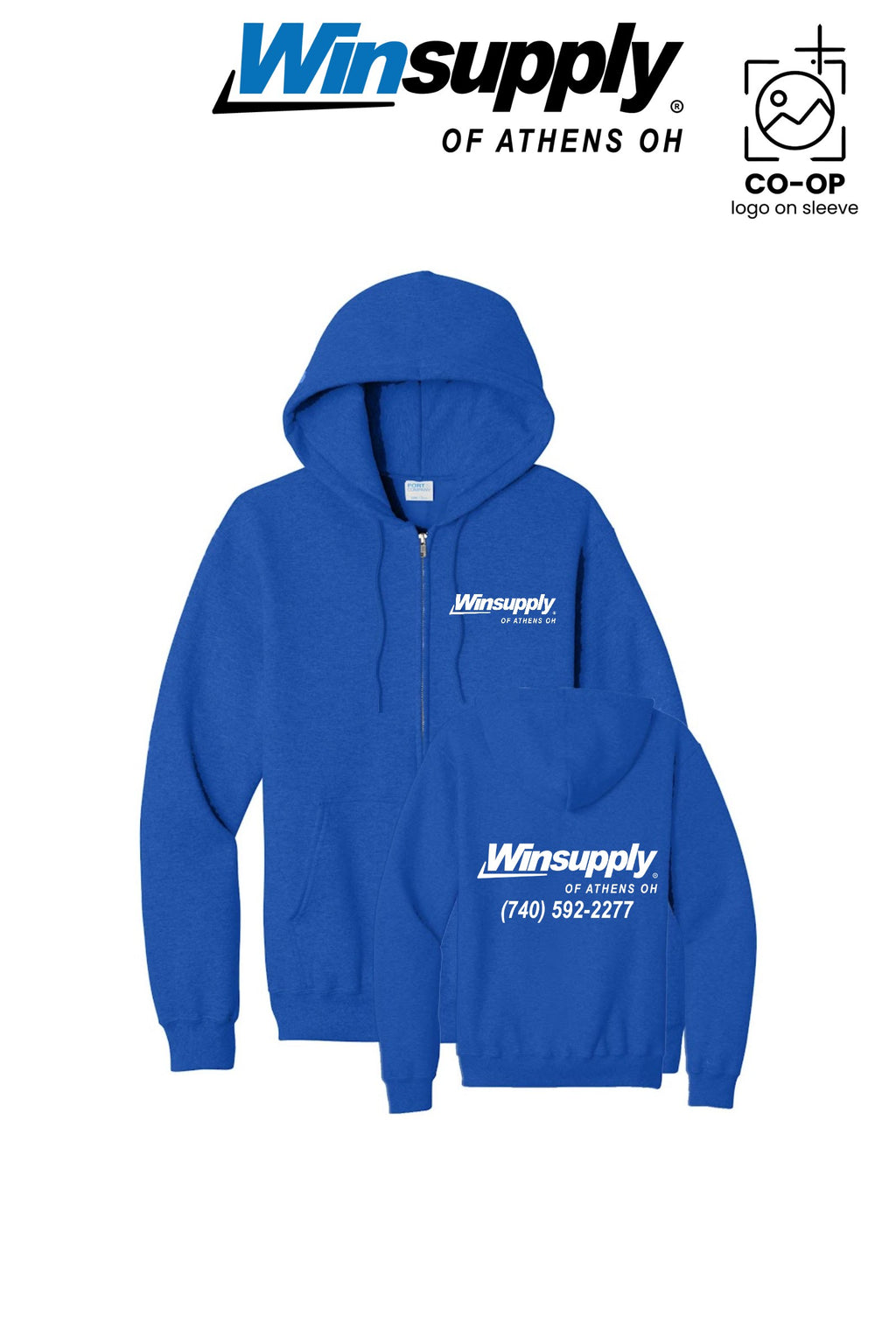 Port & Co™ Core Fleece Full-Zip Hooded Sweatshirt - Winsupply of Athens OH