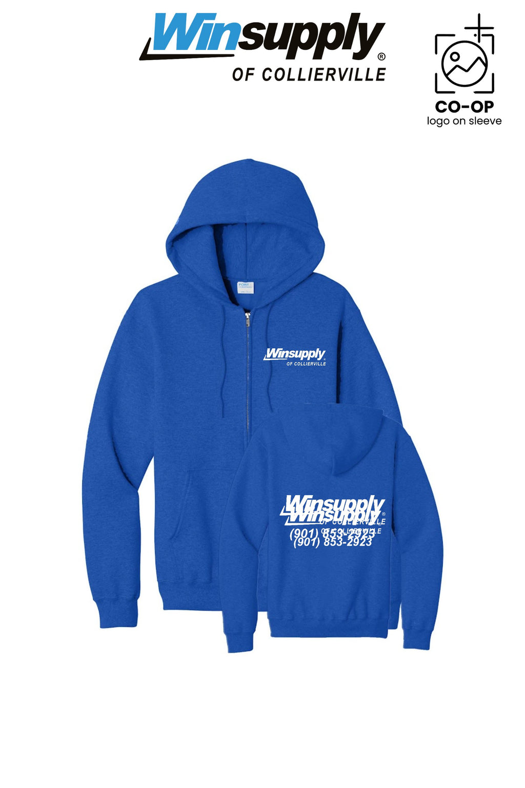 Port & Co™ Core Fleece Full-Zip Hooded Sweatshirt - Winsupply of Collierville