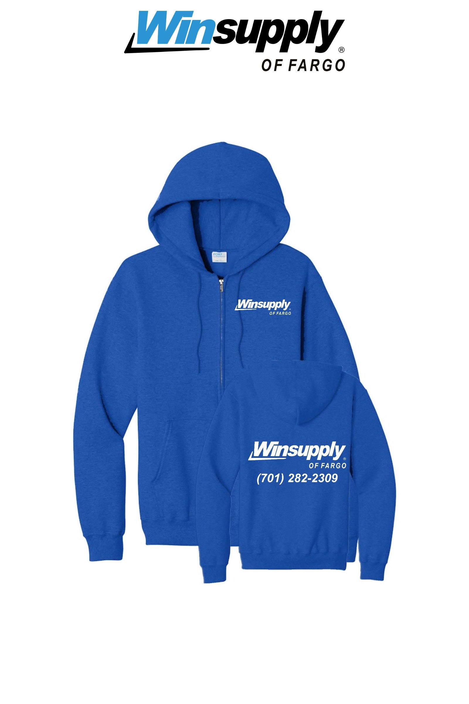 Port & Co™ Core Fleece Full-Zip Hooded Sweatshirt - Winsupply of Fargo